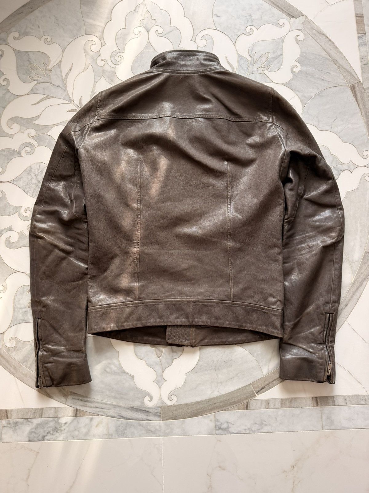 Rick Owens Rick Owens SS2011 “Anthem” Calf Leather Asymmetrical Jacket Size US M / EU 48-50 / 2 - 8 Thumbnail