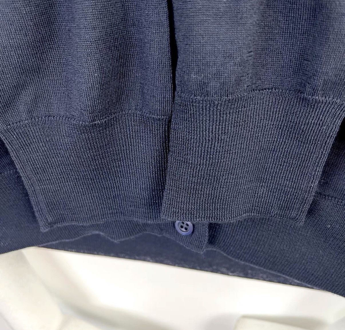 Prada PRADA Navy Blue Thin Knit Cardigan K12 Size US XS / EU 42 / 0 - 6 Thumbnail