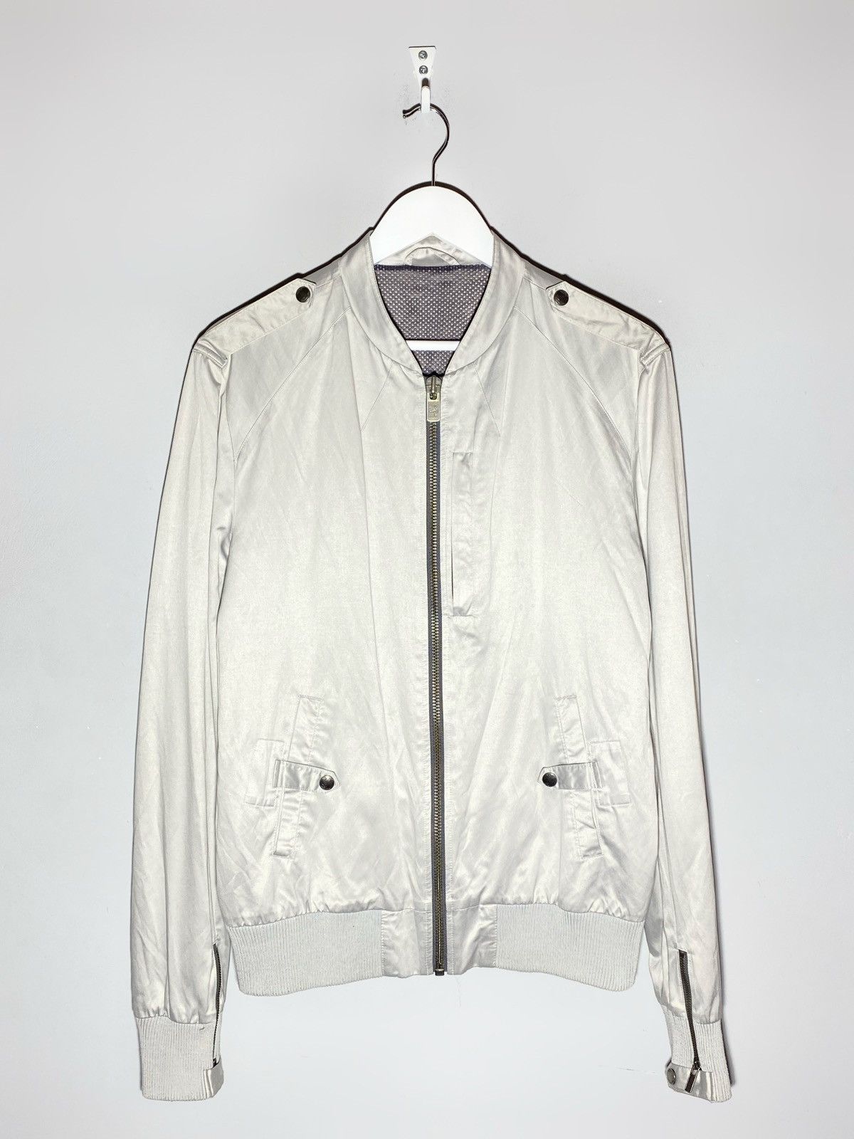 Allsaints All Saints A/W 2007 Silver Channel Bomber Jacket Size US L / EU 52-54 / 3 - 1 Thumbnail