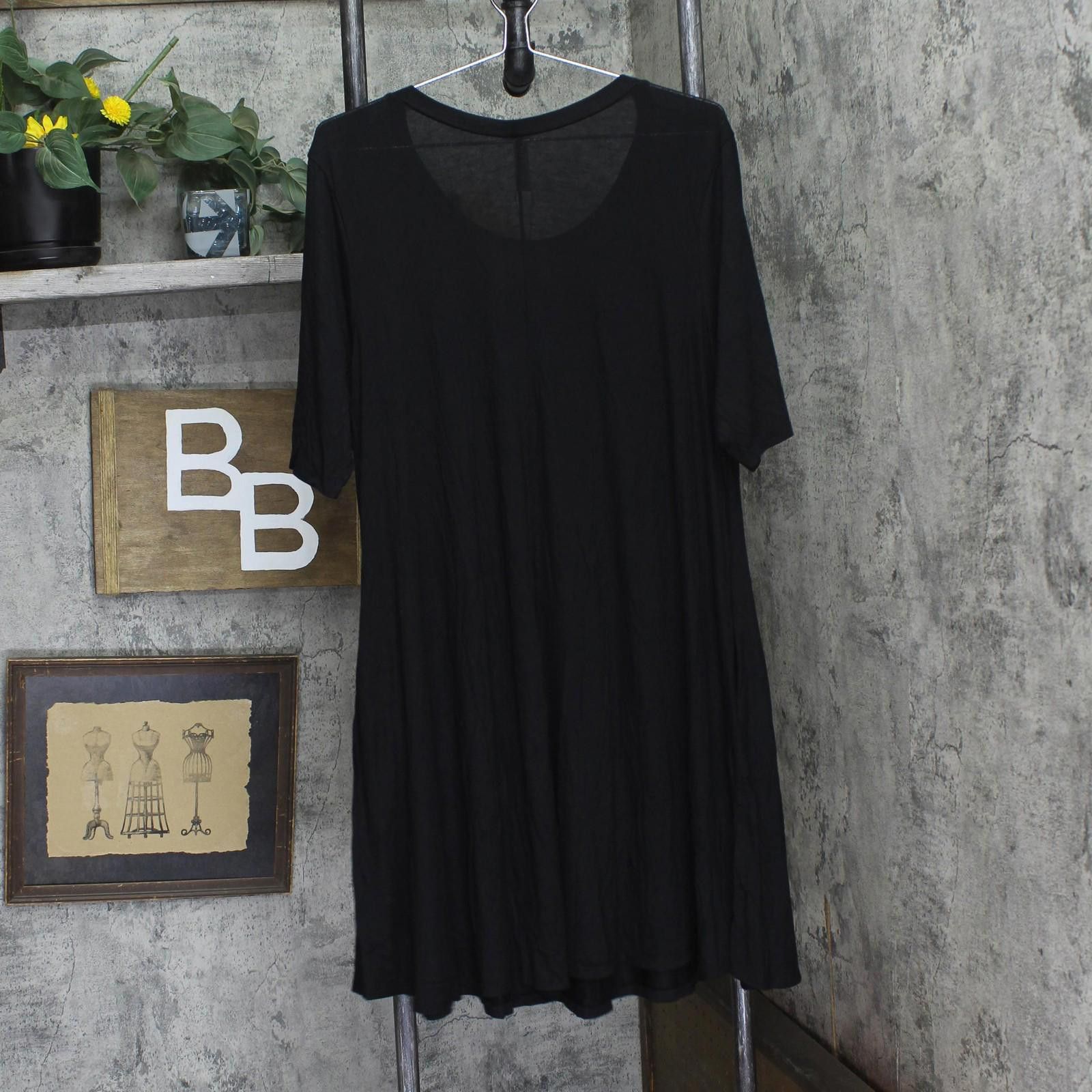 Other Nwt 24seven Comfort Apparel Sleeve Plus Size Top Black 1x Size XL / US 12-14 / IT 48-50 - 2 Thumbnail