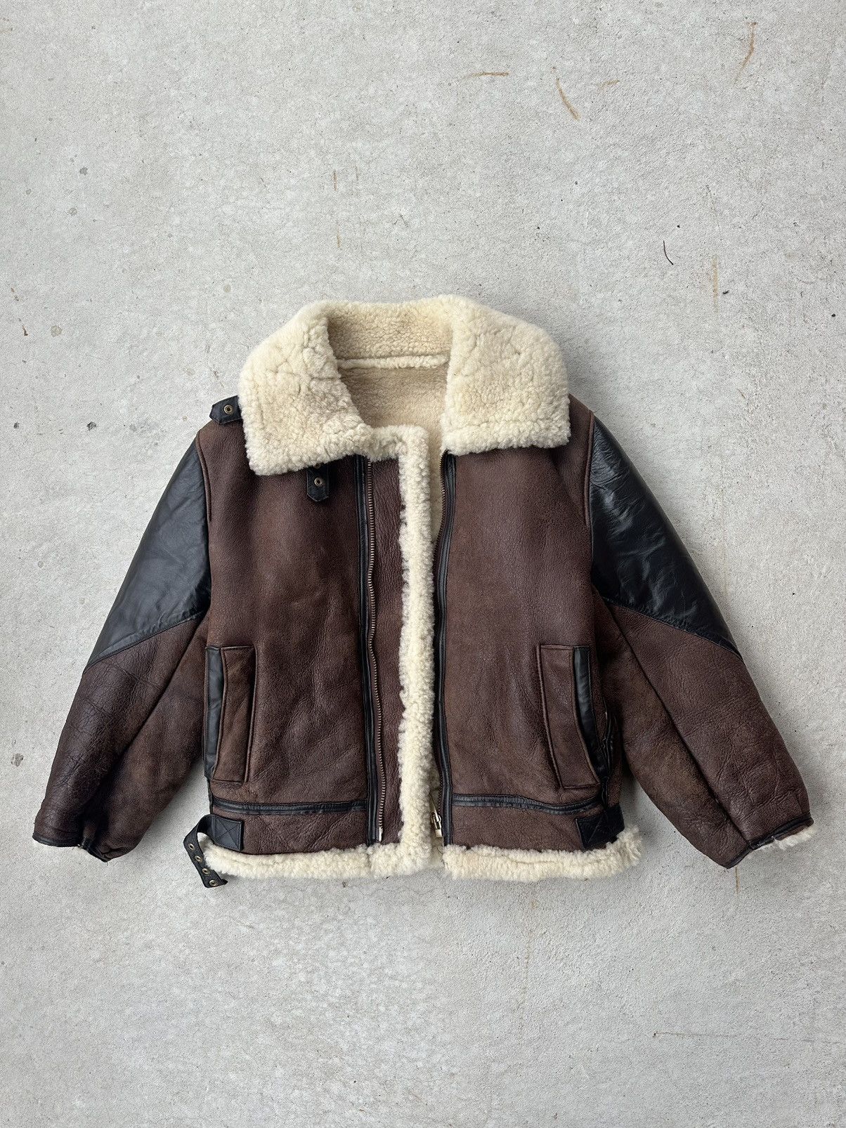 1980's Vintage B-3 Style Shearling Flight Jacket
