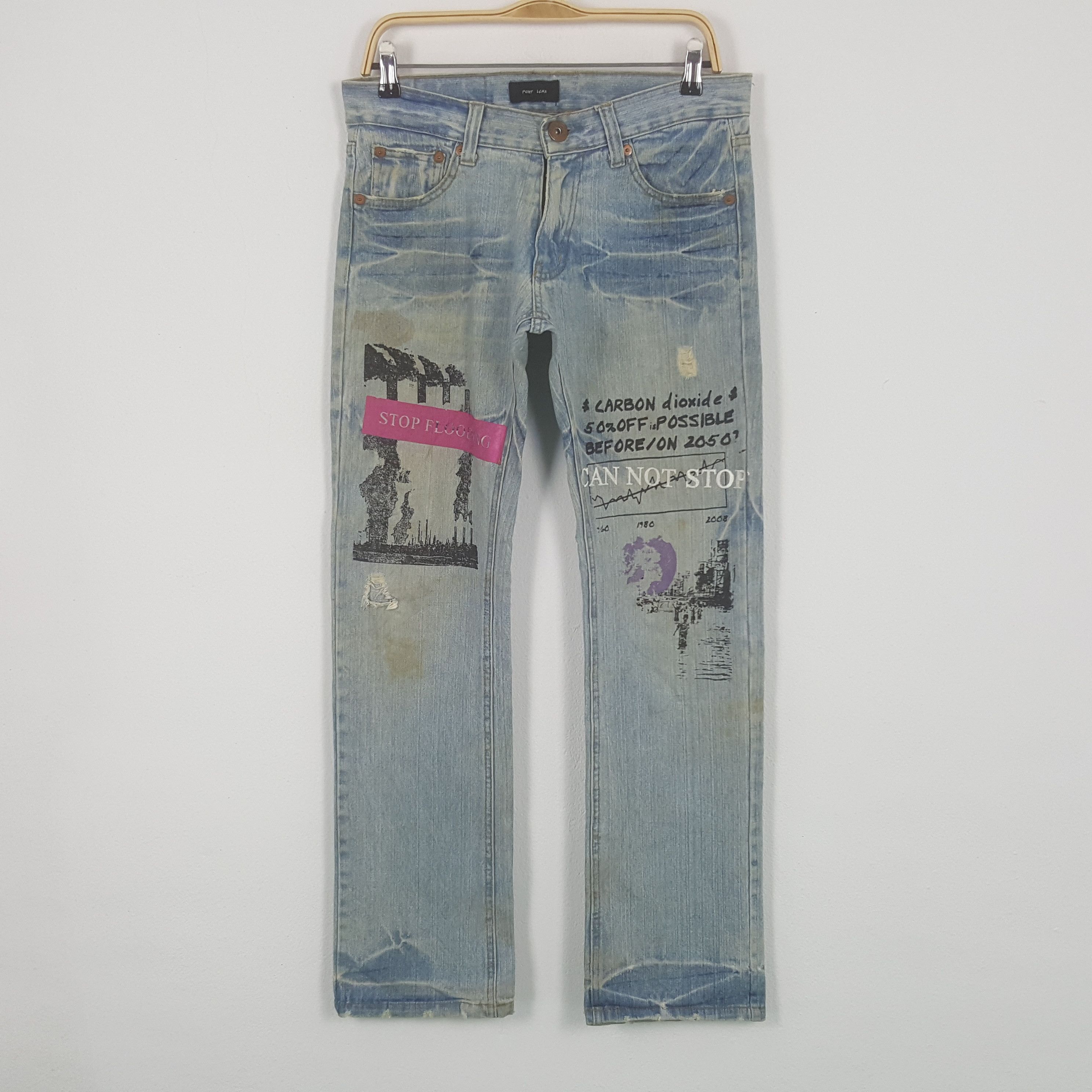 image of Point Loma Art Rising Denim Jeans in Light Blue Jeans, Men's (Size 32)