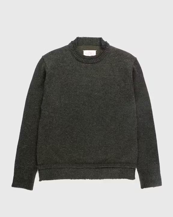 Maison Margiela o1loc1c1125 Elbow Patch Sweater in Dark Green Size US L / EU 52-54 / 3 - 1 Thumbnail