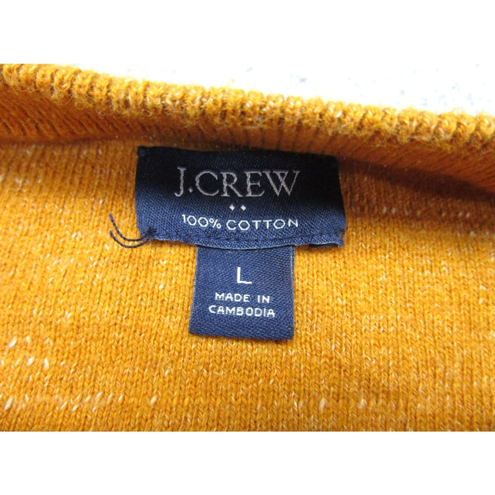 J.Crew J.CREW Sweater Mens L Orange 100% Cotton Crewneck Raglan Slub Knit Pullover Size US L / EU 52-54 / 3 - 6 Thumbnail
