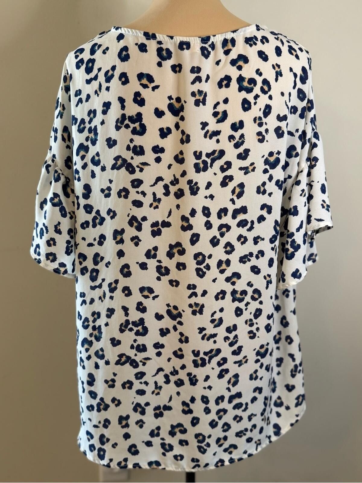 Other Red Lolly boho leopard print top white blue tan black SZ SM Size S / US 4 / IT 40 - 4 Thumbnail