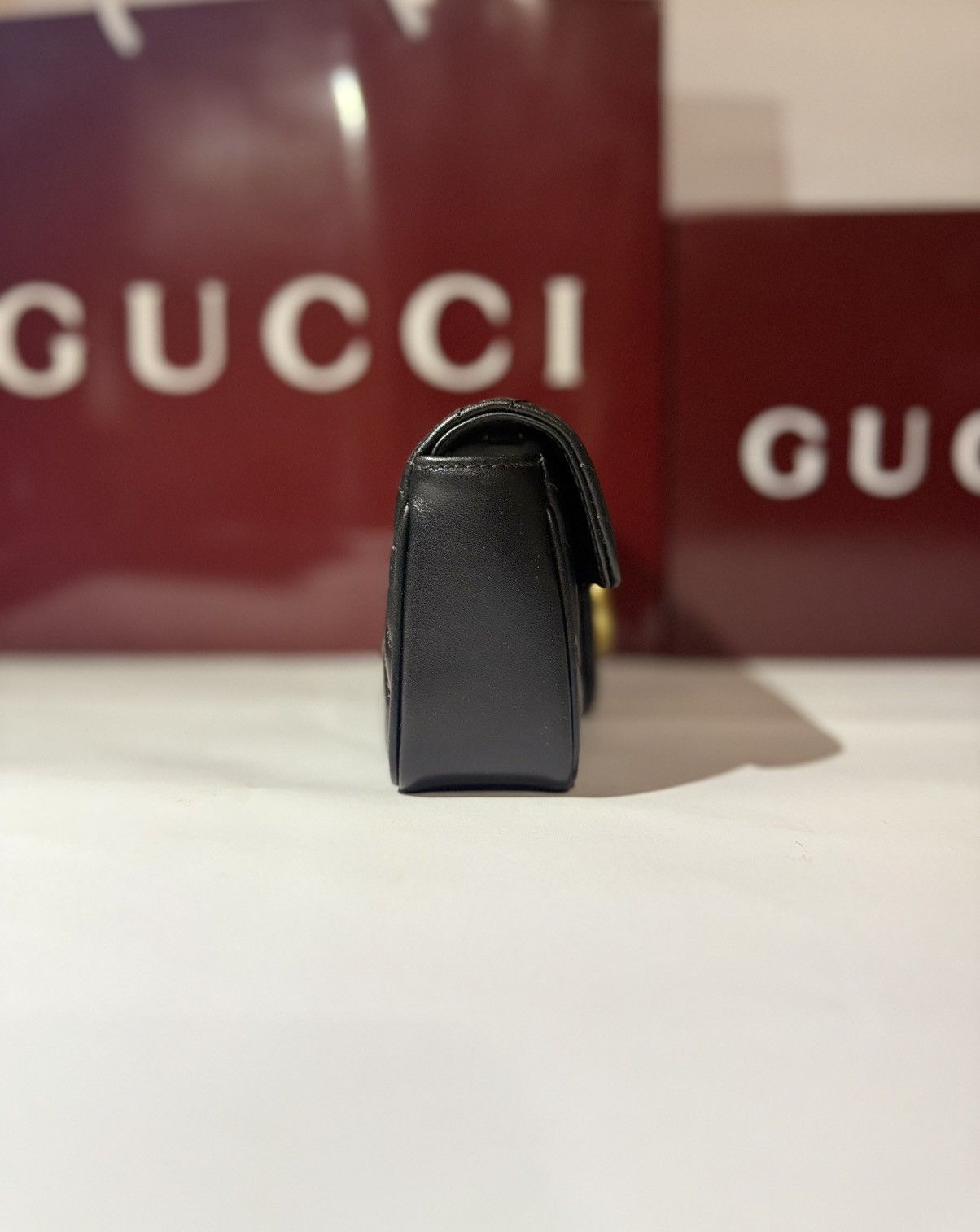 Gucci Gucci GG Super Mini Black Bag | Gucci Bag Size ONE SIZE - 3 Thumbnail