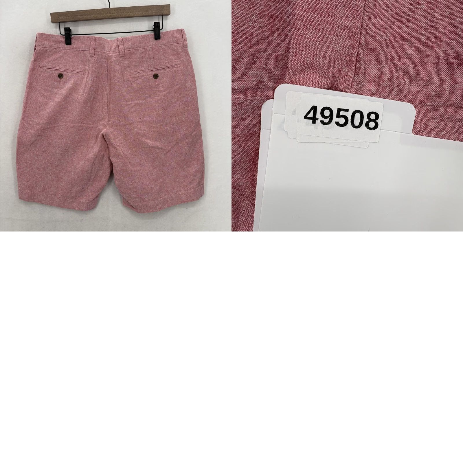 J.Crew J.Crew Shorts Mens 34 Pink Linen Cotton Chino Flat Front Casual Preppy Summer Size US 34 / EU 50 - 9 Thumbnail