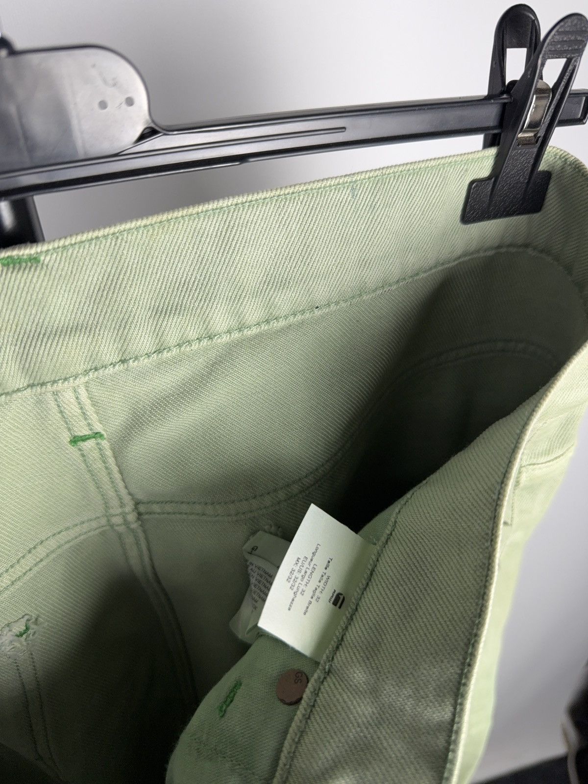 G-Star Retro 00s Avant Garde G-Star RAW 3D Tapered Mint Green Jeans Size US 36 / EU 52 - 16 Thumbnail