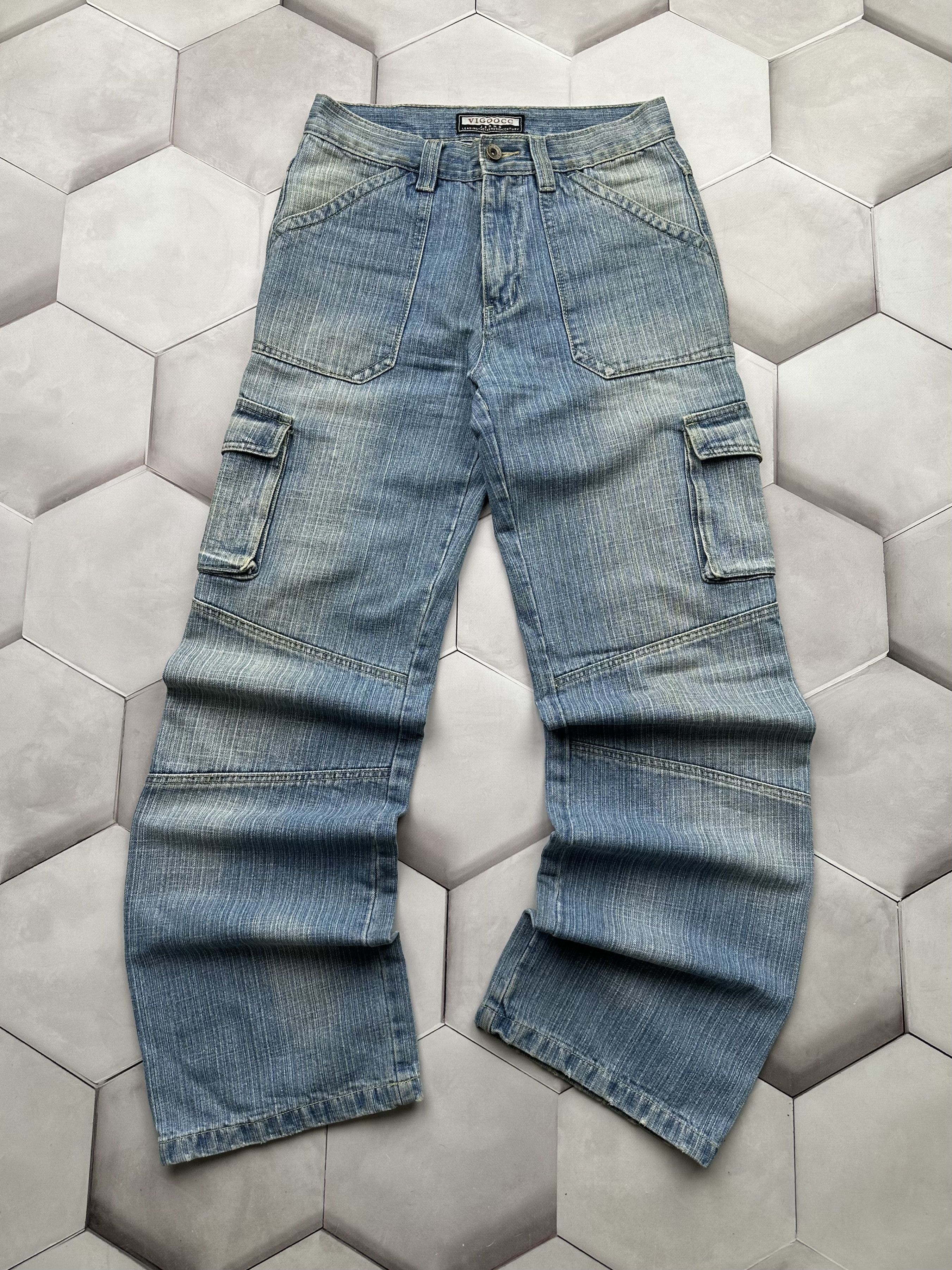 image of Avant Garde x Vintage Wide Cargo Jeans in Blue, Men's (Size 30)