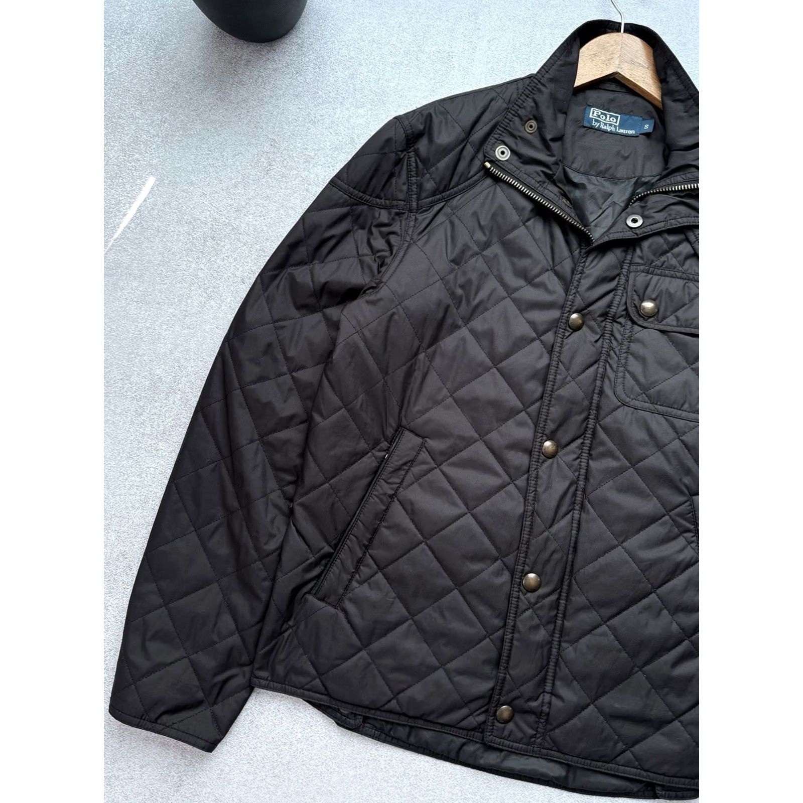Polo Ralph Lauren VINTAGE Polo Ralph Lauren Quilted Jacket Pocket Luxury Men’s Black Size S Jacket Men Black 90s Ralph Lauren Quilted Logo Zipper Size US S / EU 44-46 / 1 - 2 Thumbnail