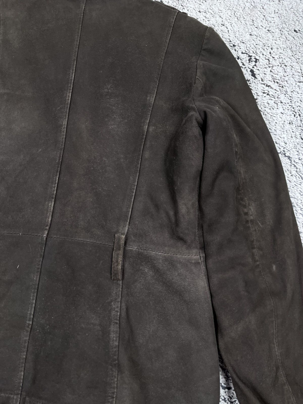 Max Mara Weekend Max Mara Suede Military Jacket Dark Brown Leather L Size L / US 10 / IT 46 - 12 Thumbnail