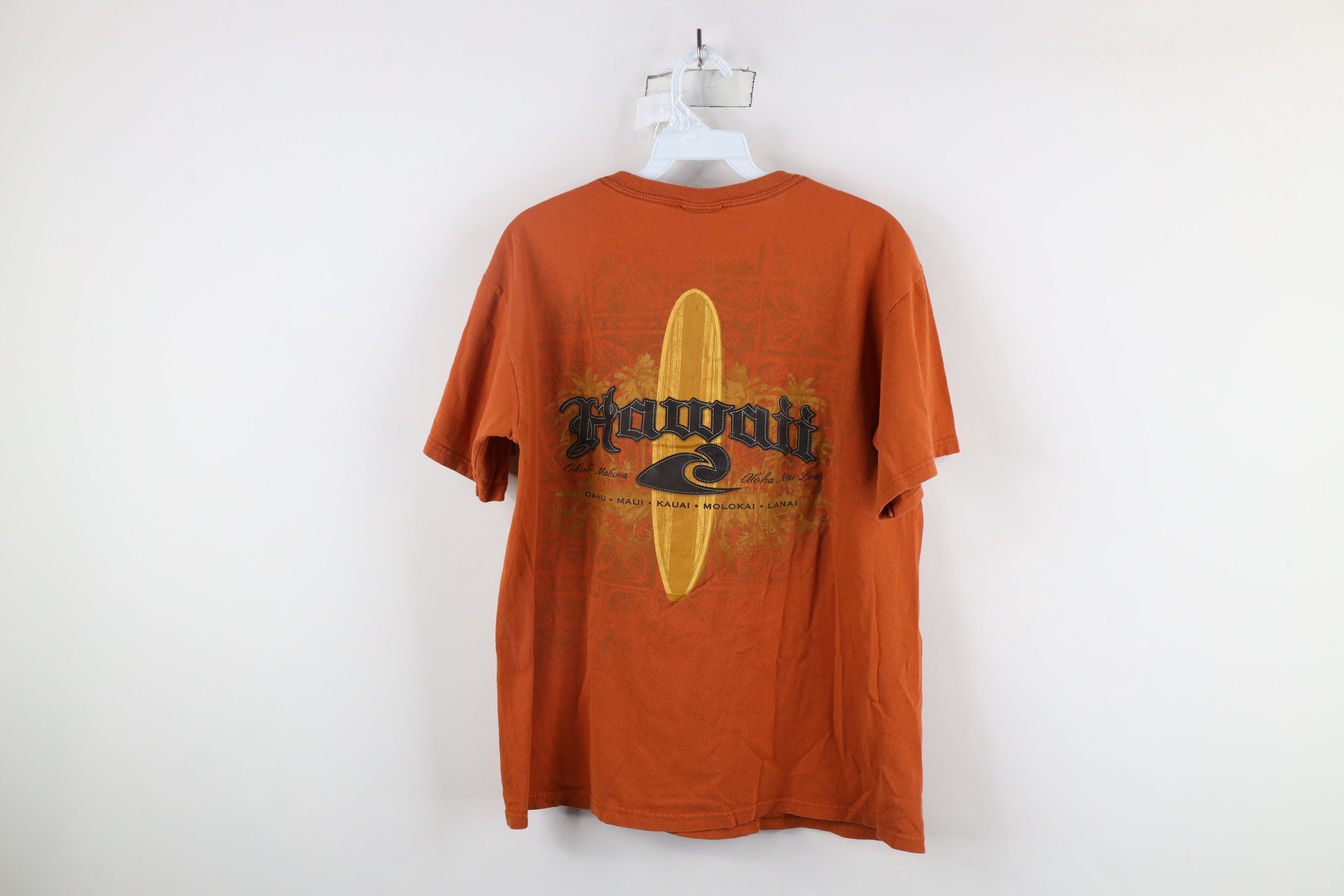 Vintage Vintage 90s Streetwear Hawaii Surfing T-Shirt Orange Size US M / EU 48-50 / 2 - 8 Thumbnail