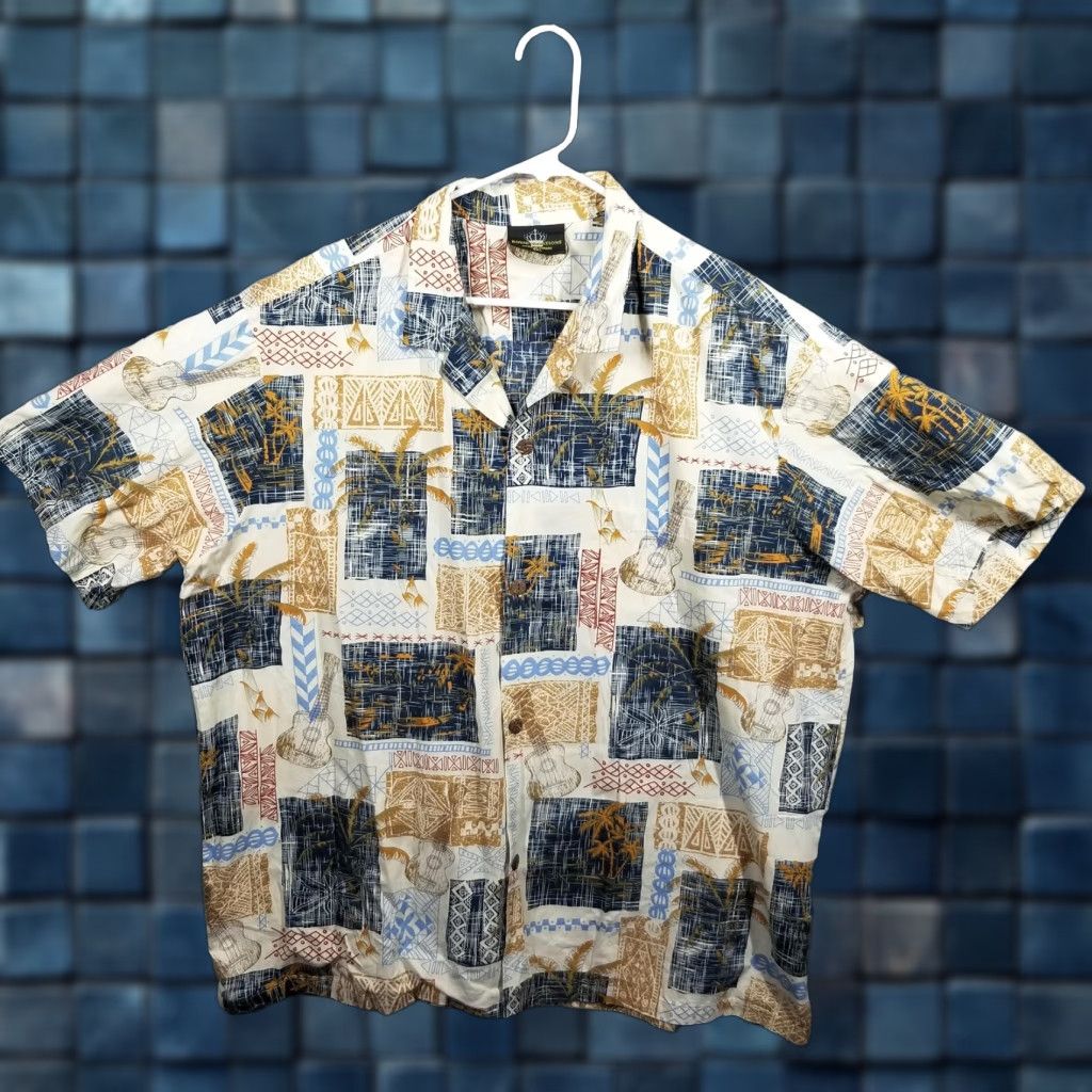 Vintage VINTAGE Royal Creations Shirt Mens 2XL Hawaiian Cotton Graphic Print Short Sleeve Button-Up Casual Travel Men's Size US XXL / EU 58 / 5 - 1 Thumbnail