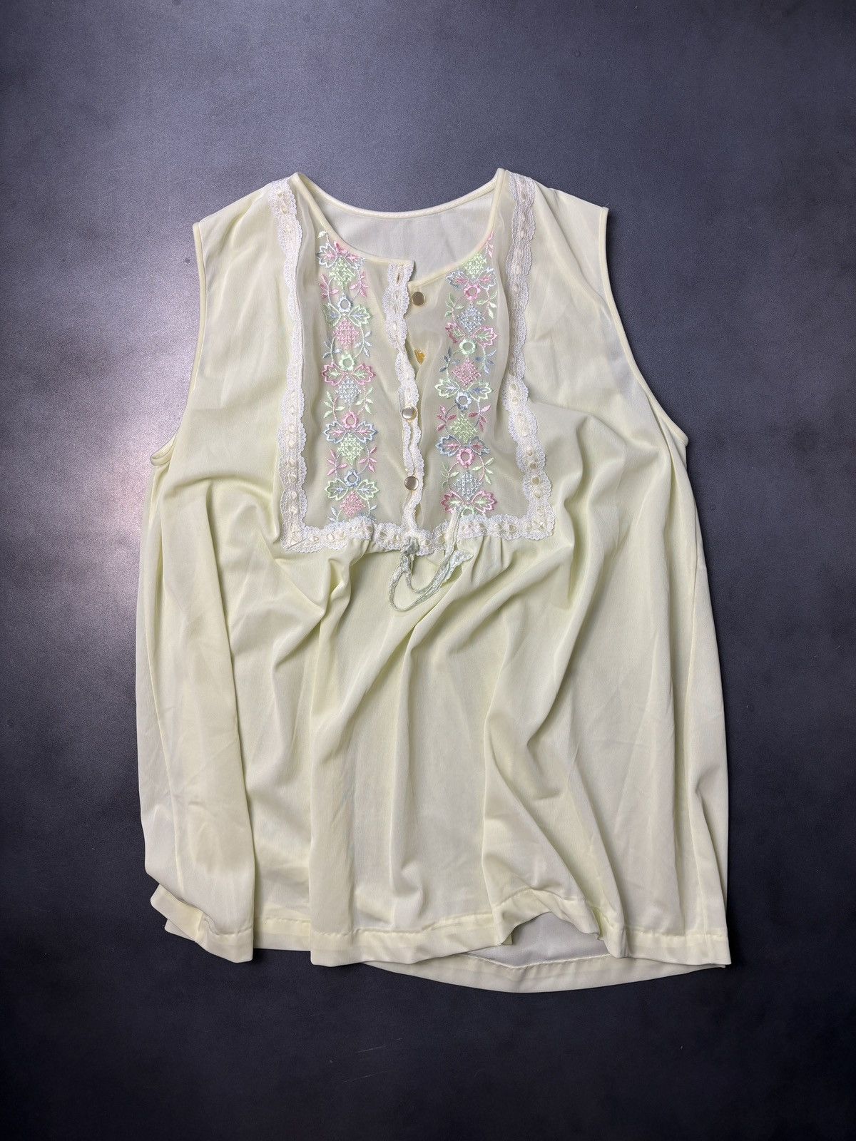 Vintage 1970s Vintage Gilead Slip Dress Chiffon Camisole Chemise 70s Size M / US 6-8 / IT 42-44 - 1 Thumbnail