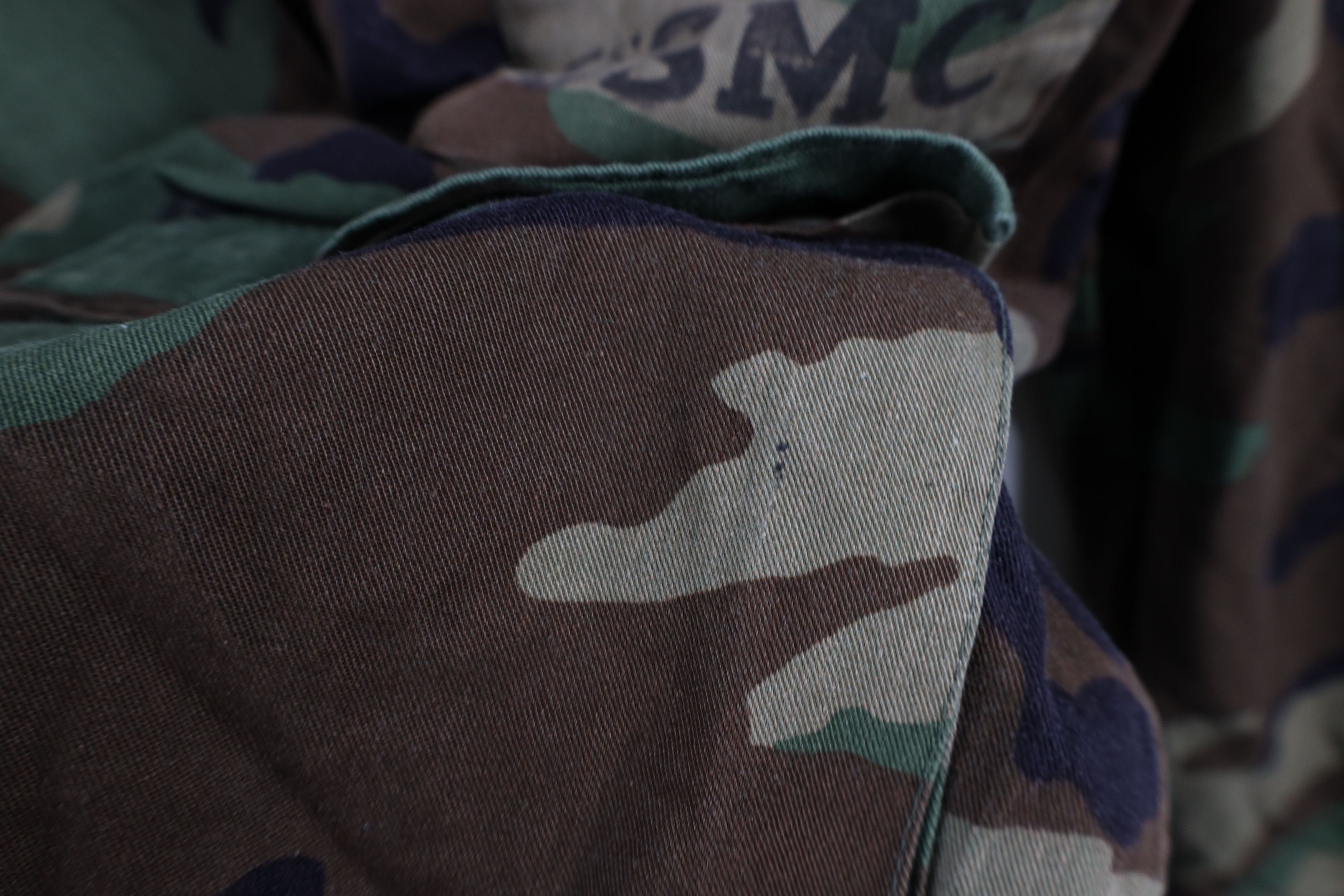 Vintage Vintage 90s USMC Woodland Camouflage Combat Coat Jacket USA Size US S / EU 44-46 / 1 - 6 Thumbnail