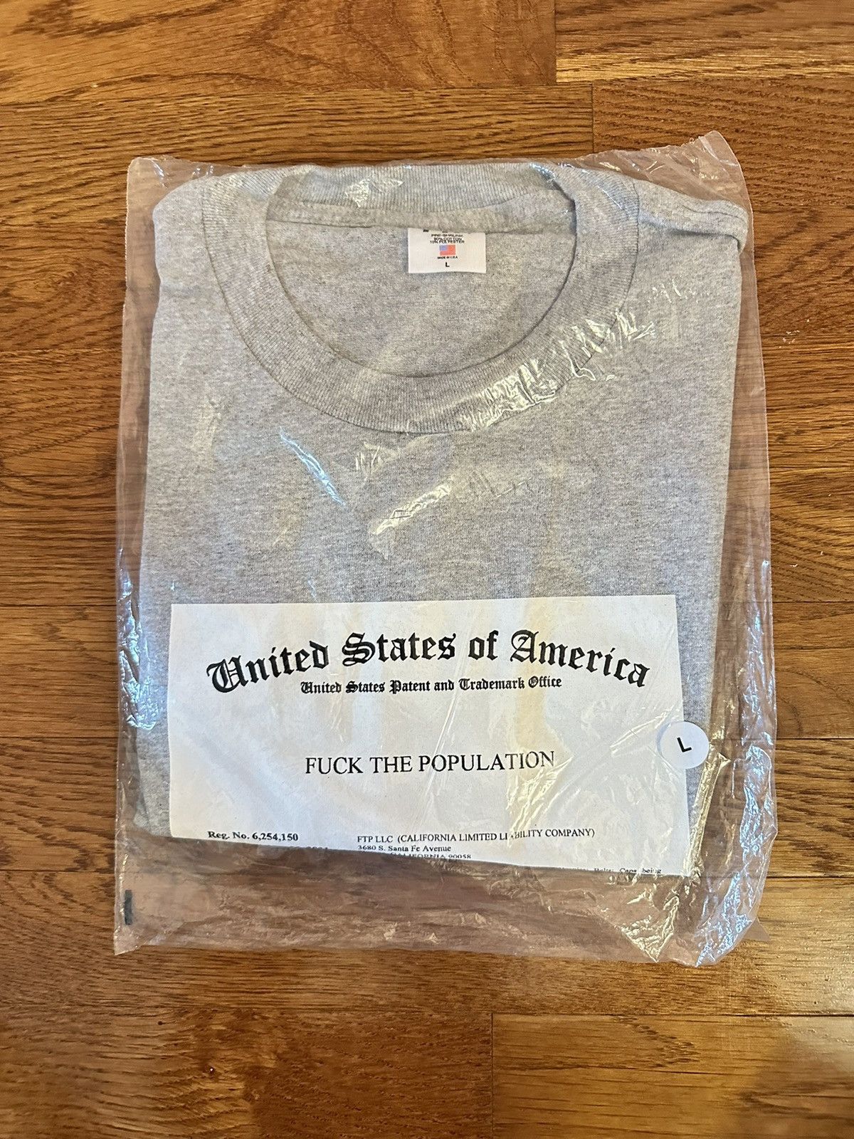 Fuck The Population FTP Trademark Tee Gray Sz Large Size US L / EU 52-54 / 3 - 2 Thumbnail