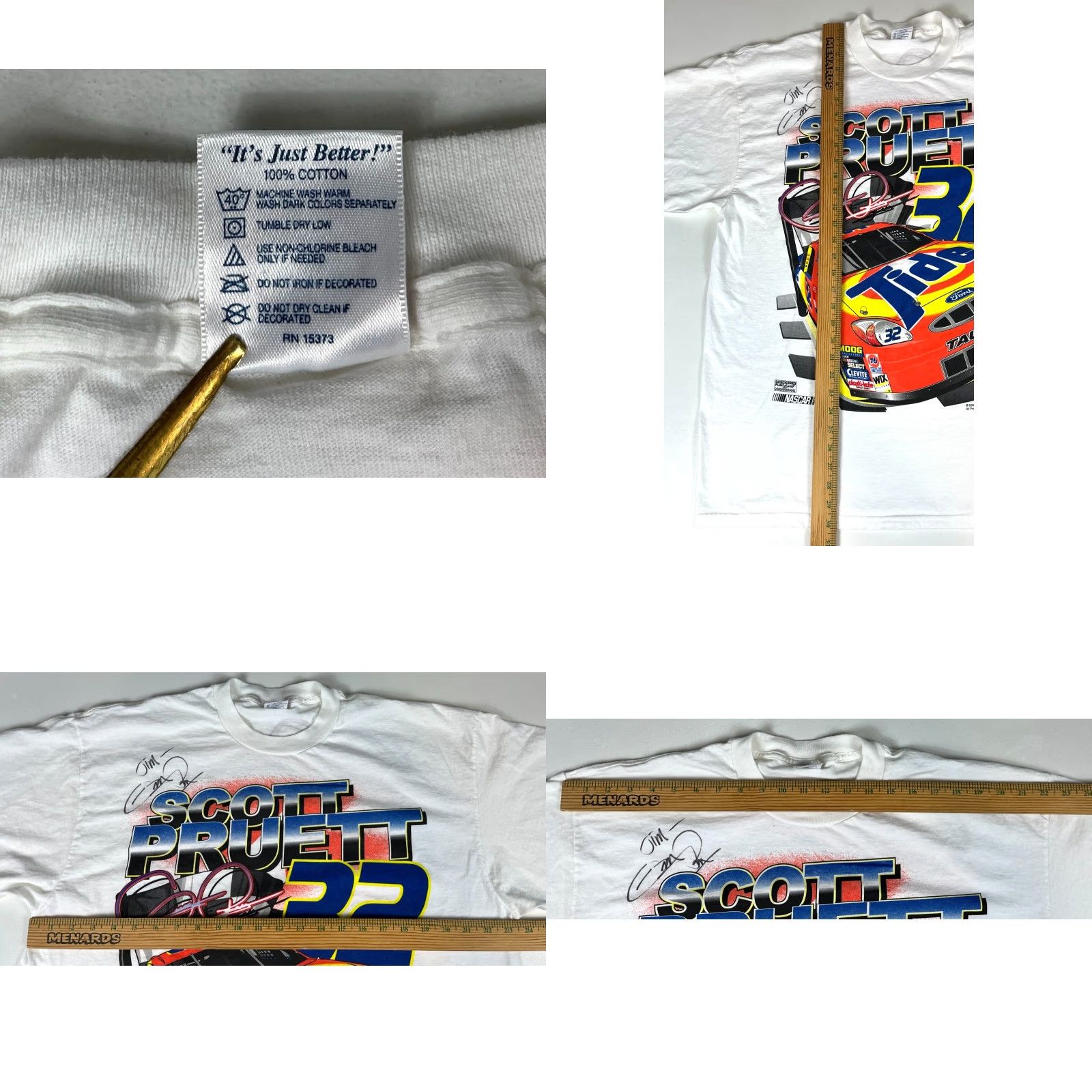 Delta VINTAGE Nascar Scott Pruett T-Shirt XS? XL? wait no del? Size US XL / EU 56 / 4 - 9 Thumbnail