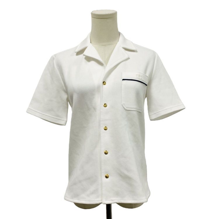 Celine Celine Triomphe Logo Pique Button Up Shirt Size S Size S / US 4 / IT 40 - 1 Thumbnail
