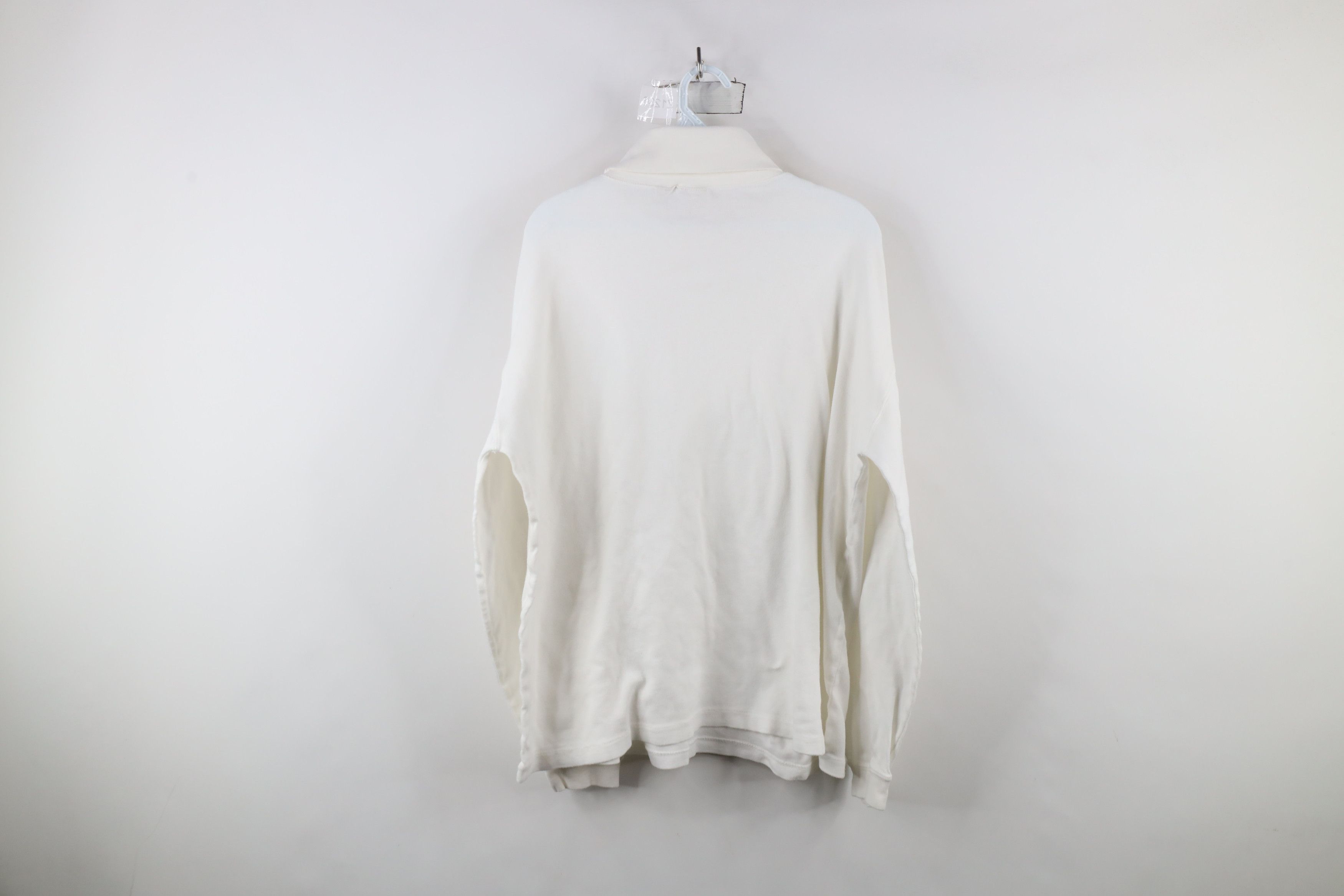 Vintage Vintage 90s Streetwear Long Sleeve Turtleneck T-Shirt White Size US L / EU 52-54 / 3 - 6 Thumbnail