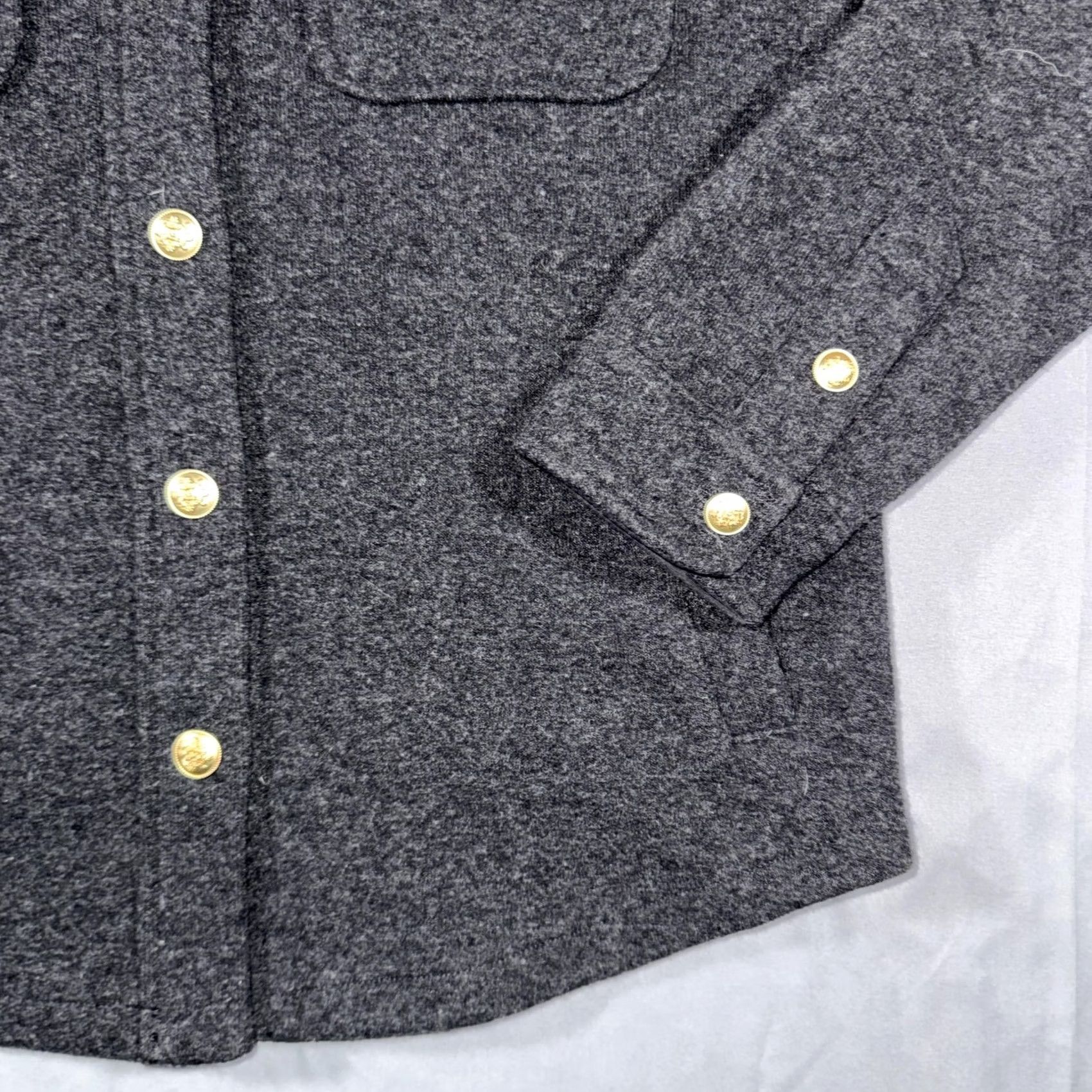 J.Crew J.Crew Jacket Mens Small Gray Wool Military Shirt Jacket Button Front Casual Size US S / EU 44-46 / 1 - 5 Thumbnail