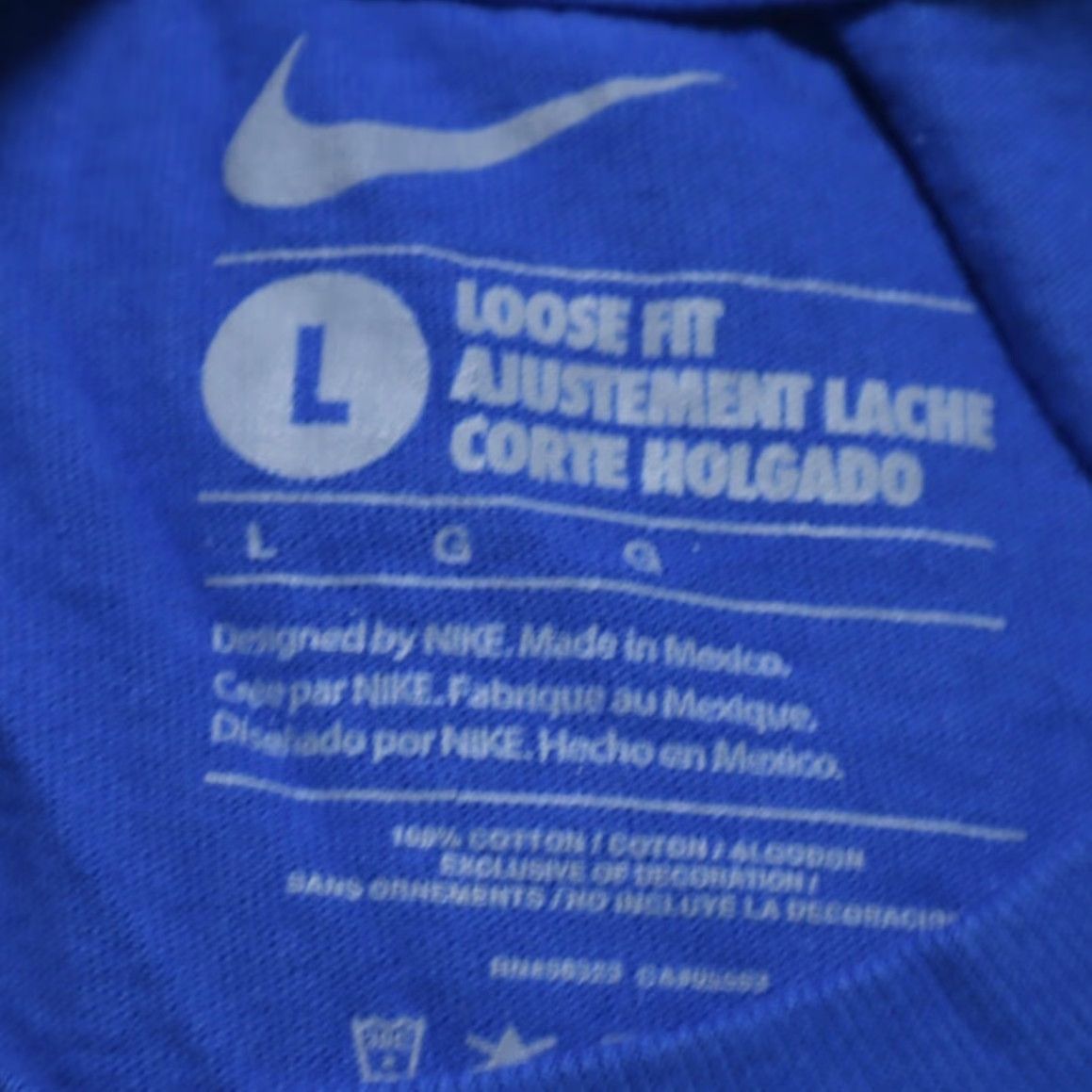 Nike Nike Large Spell Out Solid T-Shirt Blue Men's L Size US L / EU 52-54 / 3 - 5 Thumbnail