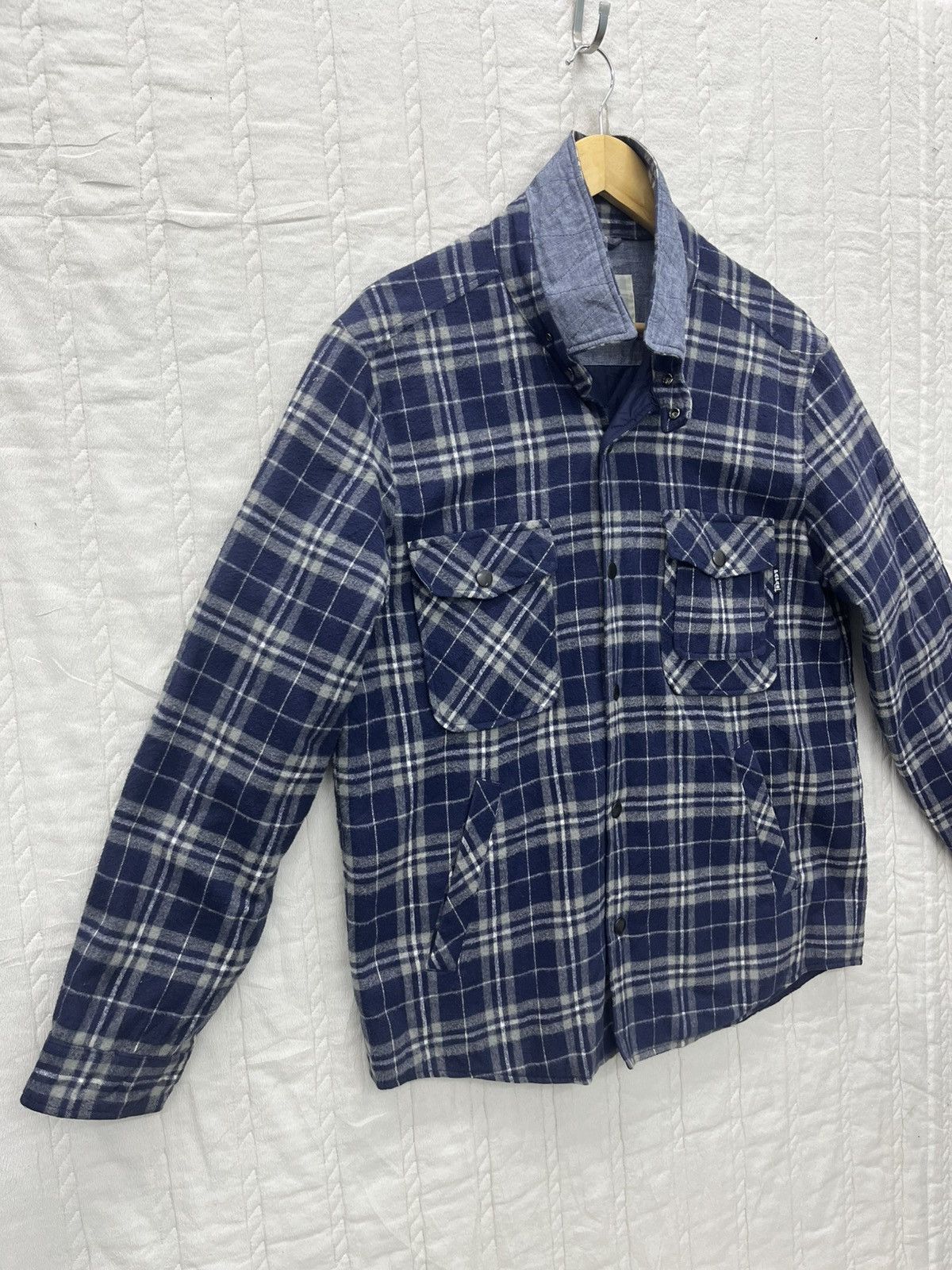 Japanese Brand × Vintage STEALS🔥PAPAS+ FLANNEL JACKET BUTTON Size US M / EU 48-50 / 2 - 2 Thumbnail