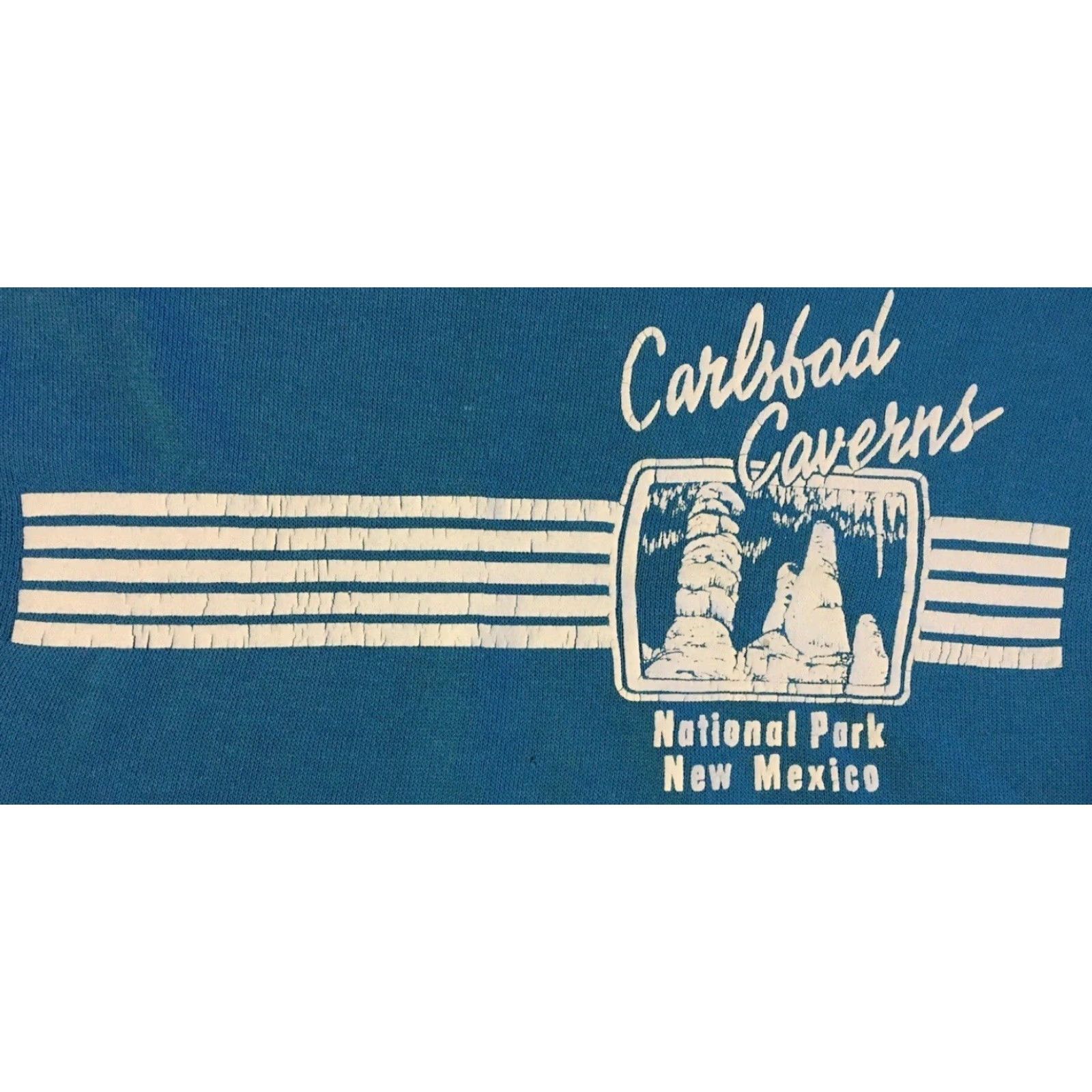 Vintage VINTAGE National Park Hoodie Men S Blue Sweatshirt Boxy 80s Carlsbad Caverns Distressed Grunge USA 90s Vintage Theme Skein Size US S / EU 44-46 / 1 - 2 Thumbnail