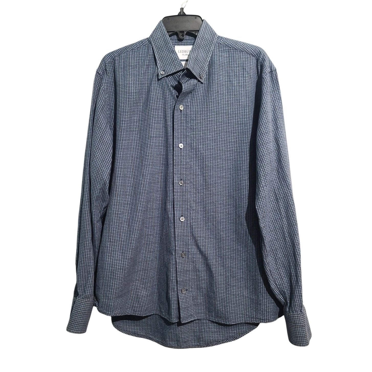 Ledbury Ledbury Slim Fit Gingham Plaid Cotton Twill Button Shirt Size US L / EU 52-54 / 3 - 1 Thumbnail