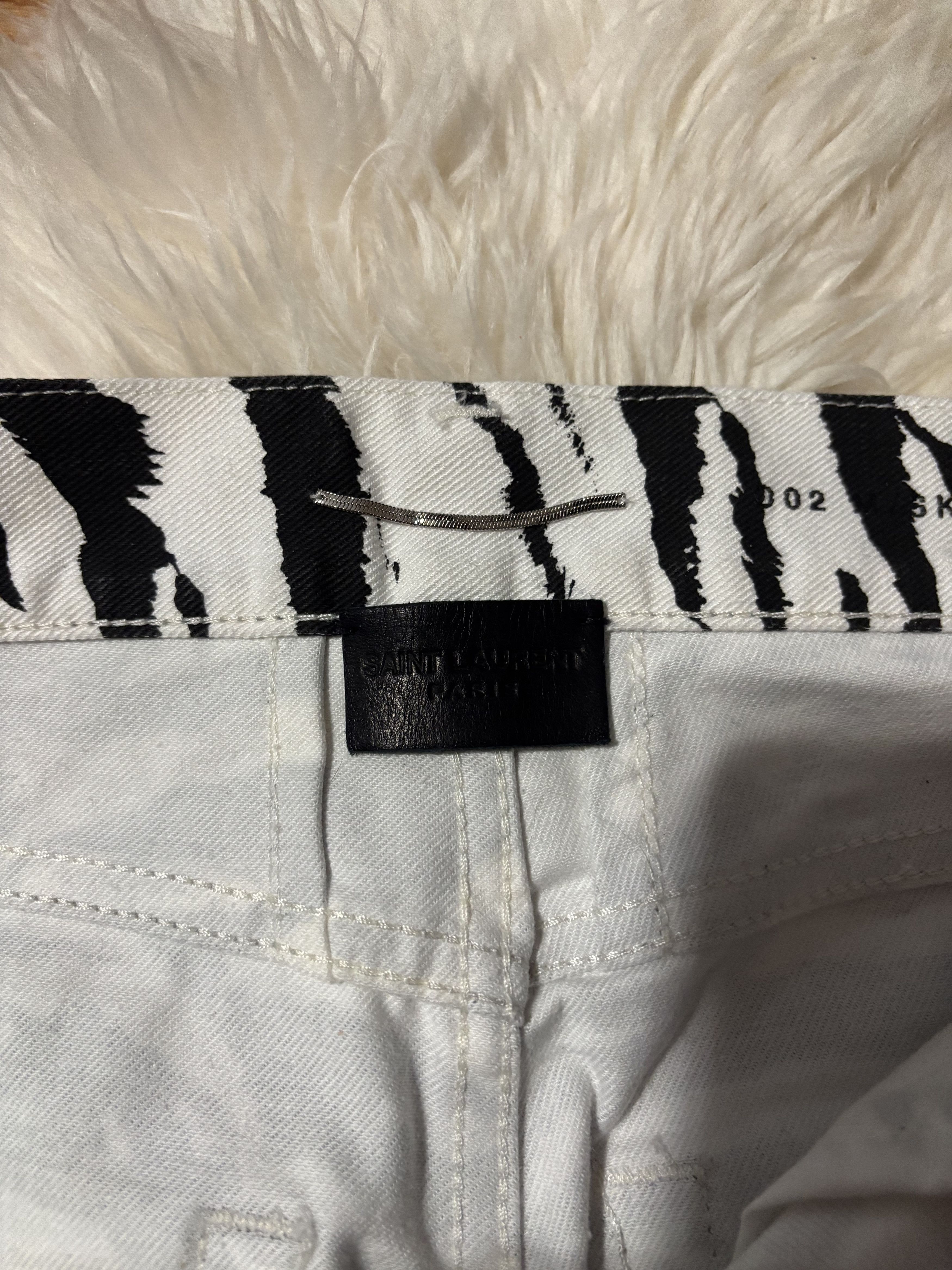 Saint Laurent Paris SS14 ZEBRA PRINT DENIM JEANS HEDI SLIMANE Size US 28 / EU 44 - 3 Thumbnail