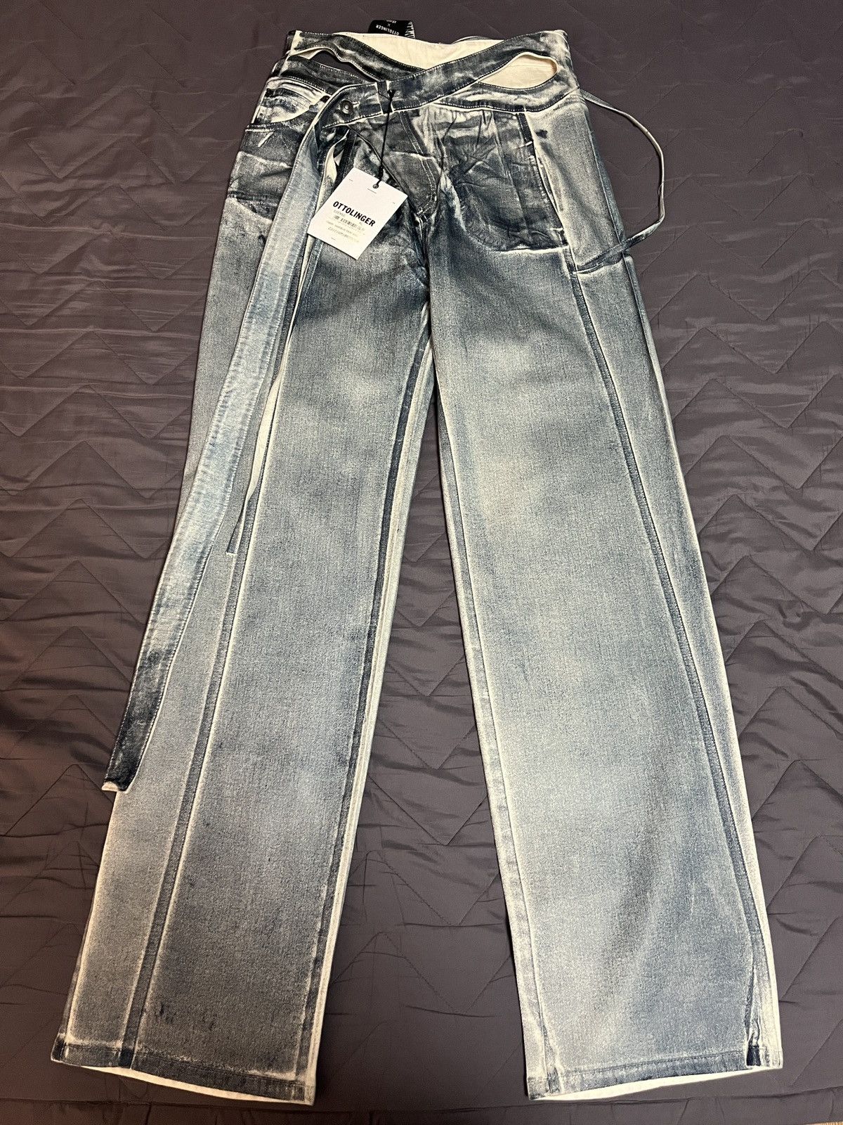 Ottolinger Ottolinger signature wrap denim pants Size US 33 - 1 Thumbnail