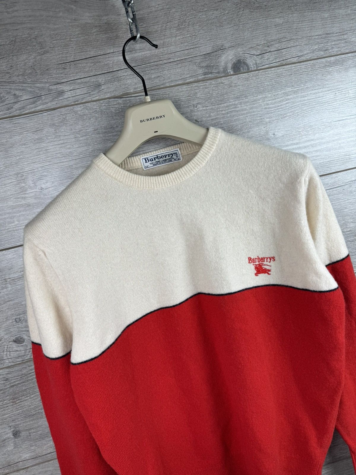 Designer × Vintage Burberrys Wool Sweater vintage Luxury size S Size US S / EU 44-46 / 1 - 11 Thumbnail