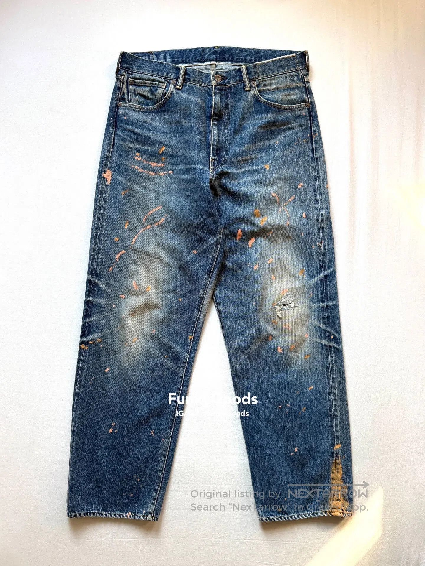 Visvim visvim wide damaged 41 denim pants. Size US 34 / EU 50 - 1 Thumbnail