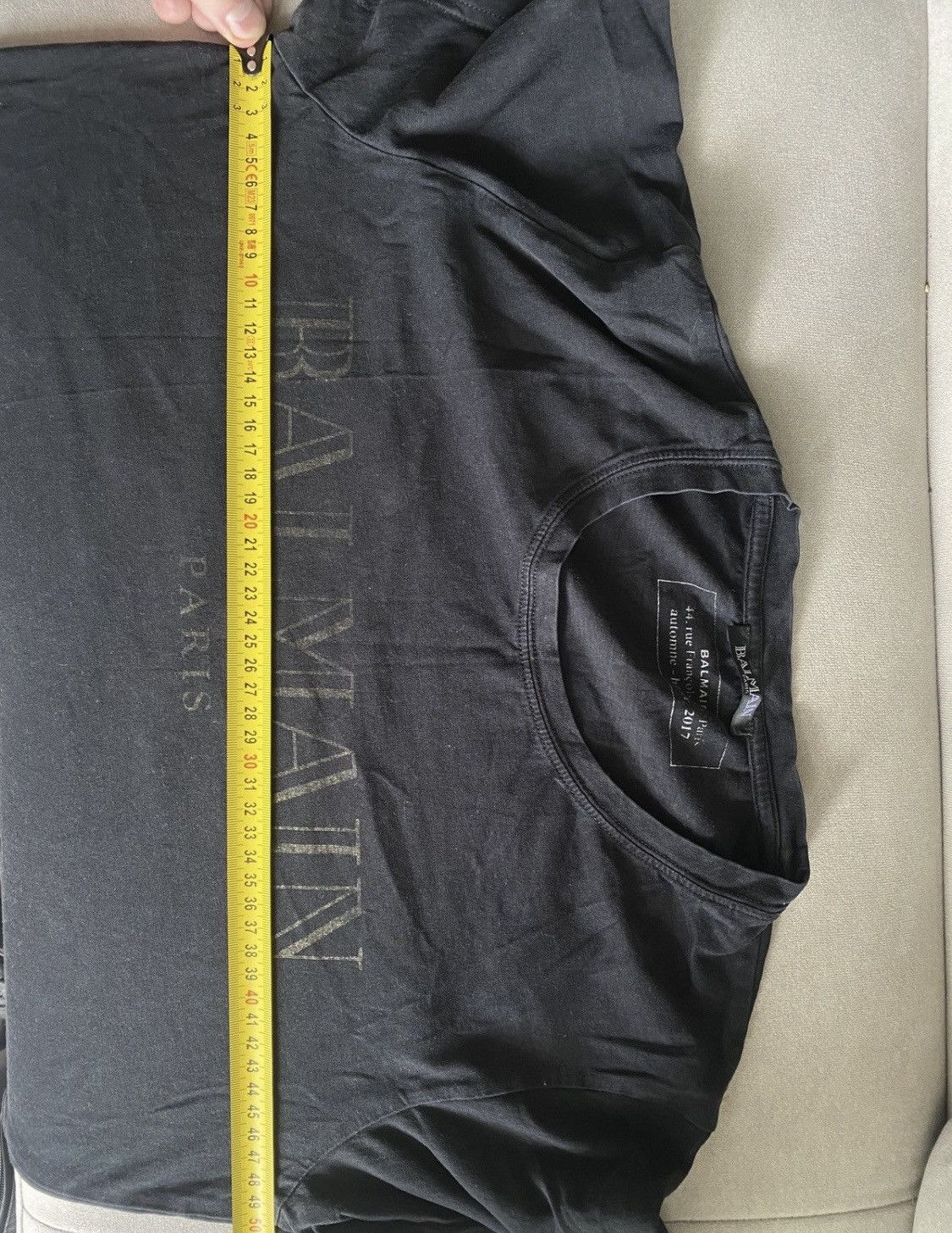 Balmain Luxury Balmain Paris big logo tee Size US M / EU 48-50 / 2 - 7 Thumbnail