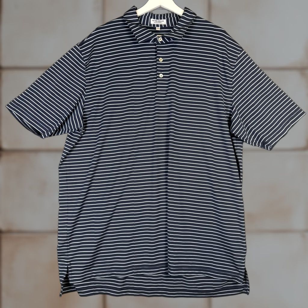 Peter Millar Peter Millar Polo Shirt Navy Blue Summer Comfort Men's XXL 2XL Golf Shirt Mens XX L Blue Polo Shirt Size US XXL / EU 58 / 5 - 1 Thumbnail