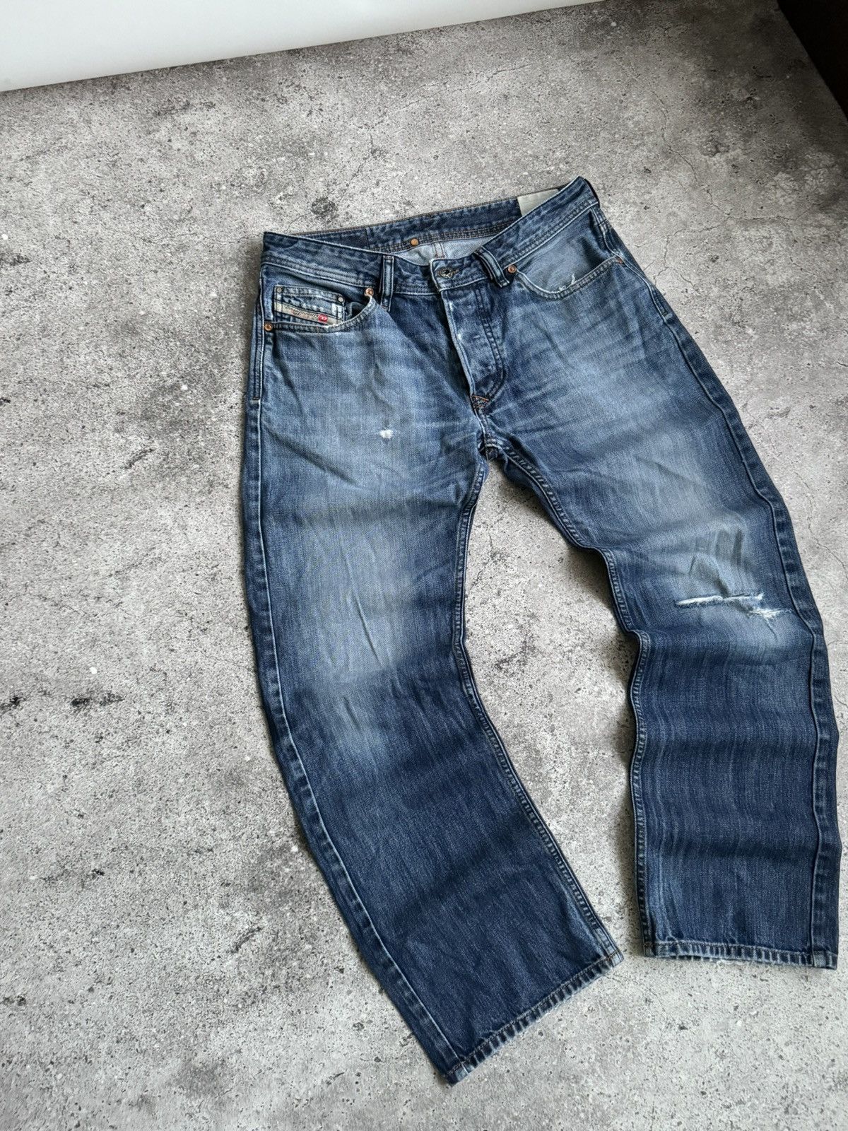 Diesel × Vintage Vintage Diesel Y2K distressed jeans pants Size US 31 - 4 Thumbnail