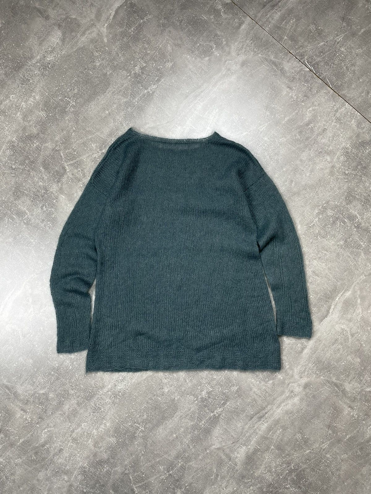 Japanese Brand × Vintage Vintage Mesh Transparent Mohair Japanese Sea Dress Sweater Size L / US 10 / IT 46 - 7 Thumbnail