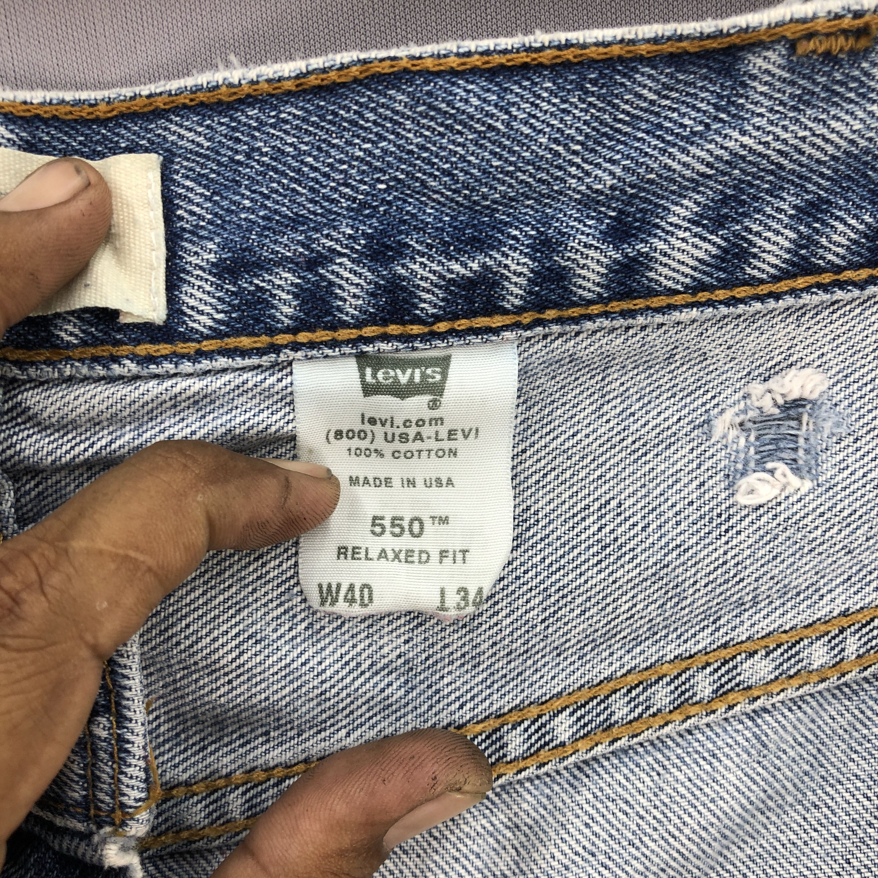 Levi's Vintage Levis Faded Ripped Jeans Levi's Stone Wash Denim Size US 40 / EU 56 - 12 Thumbnail