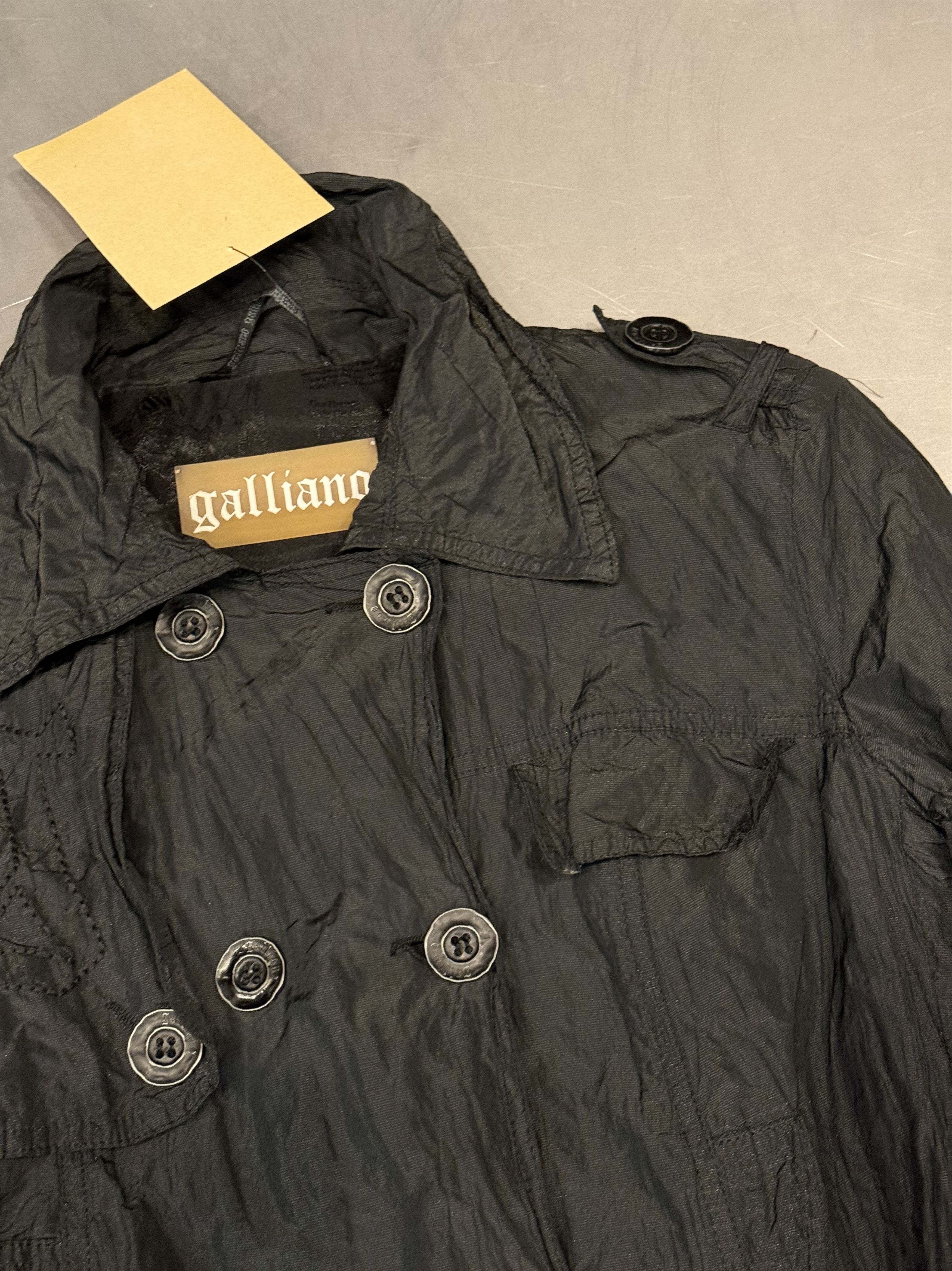 John Galliano John Galliano SS07 metalli scrunched fitted black jacket Size M / US 6-8 / IT 42-44 - 4 Thumbnail