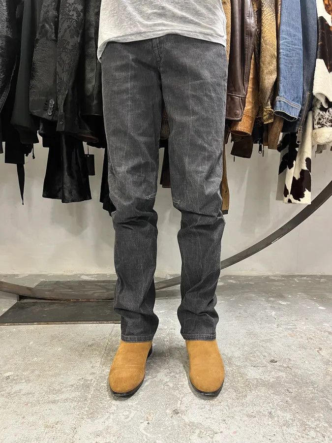 Marithe + Francois Girbaud 2000s Marithé + François Girbaud Grey Soft Denim Pants Size US 31 - 2 Thumbnail