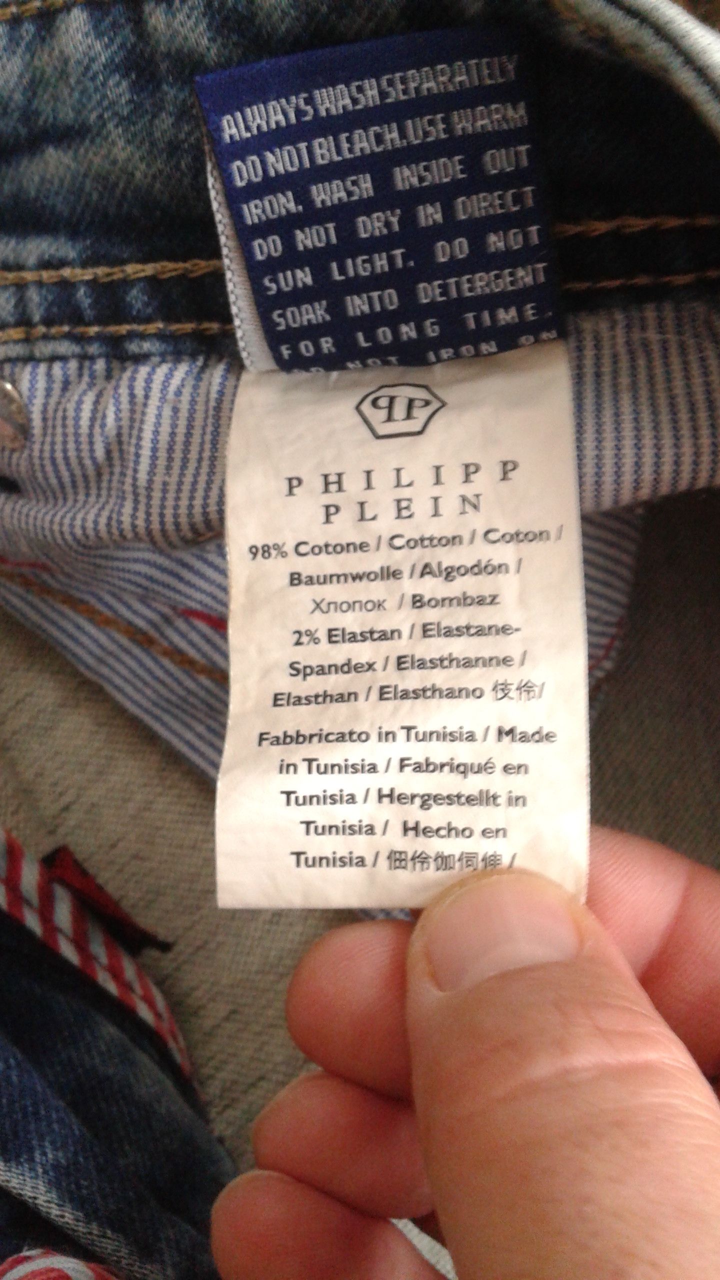 Philipp Plein PHILLIP PLEIN MEN JEANS SLIM FIT 32X26 Size US 32 / EU 48 - 6 Thumbnail