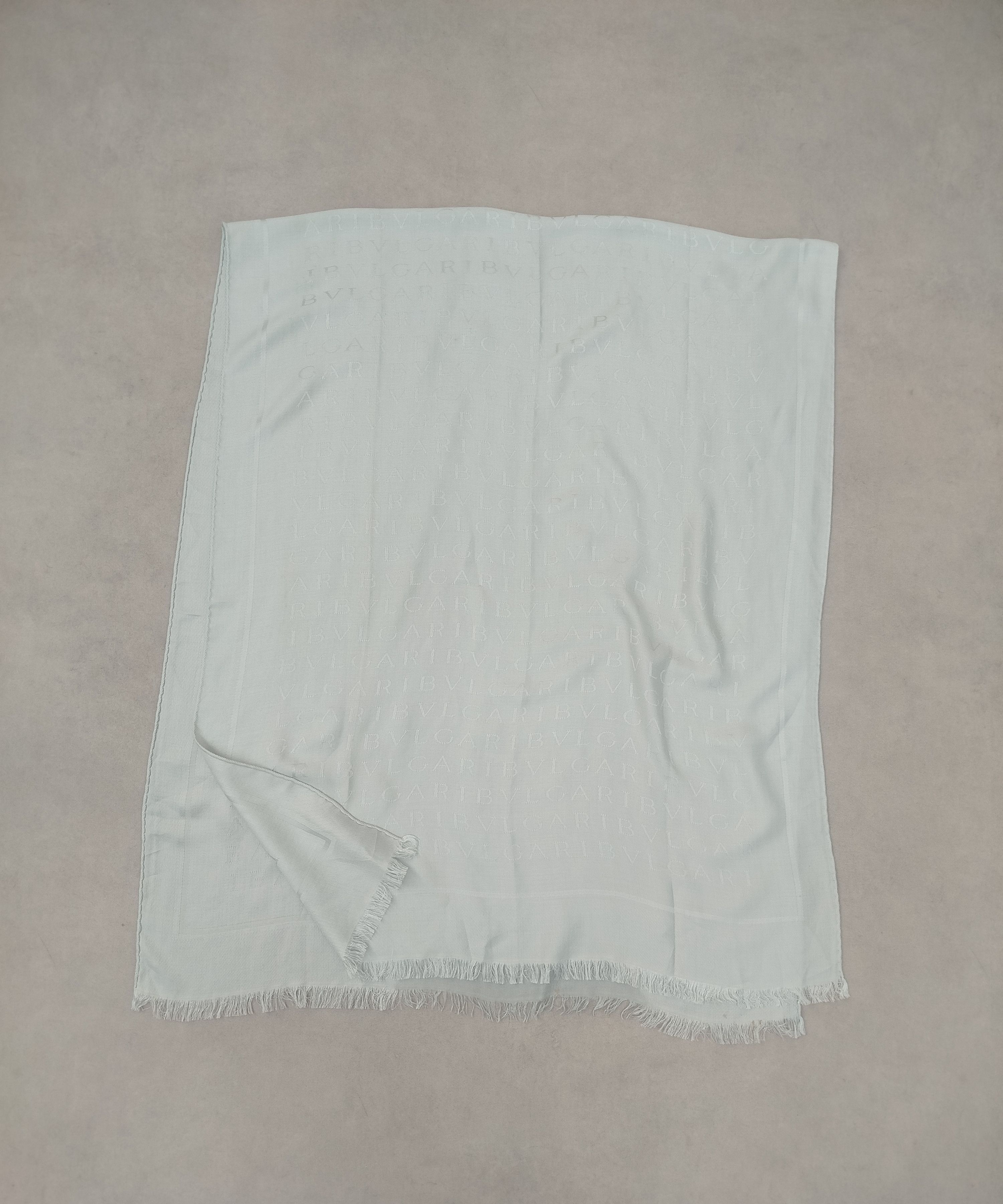 Bvlgari Bvlgari Light Blue Stole Wool Size ONE SIZE - 4 Thumbnail