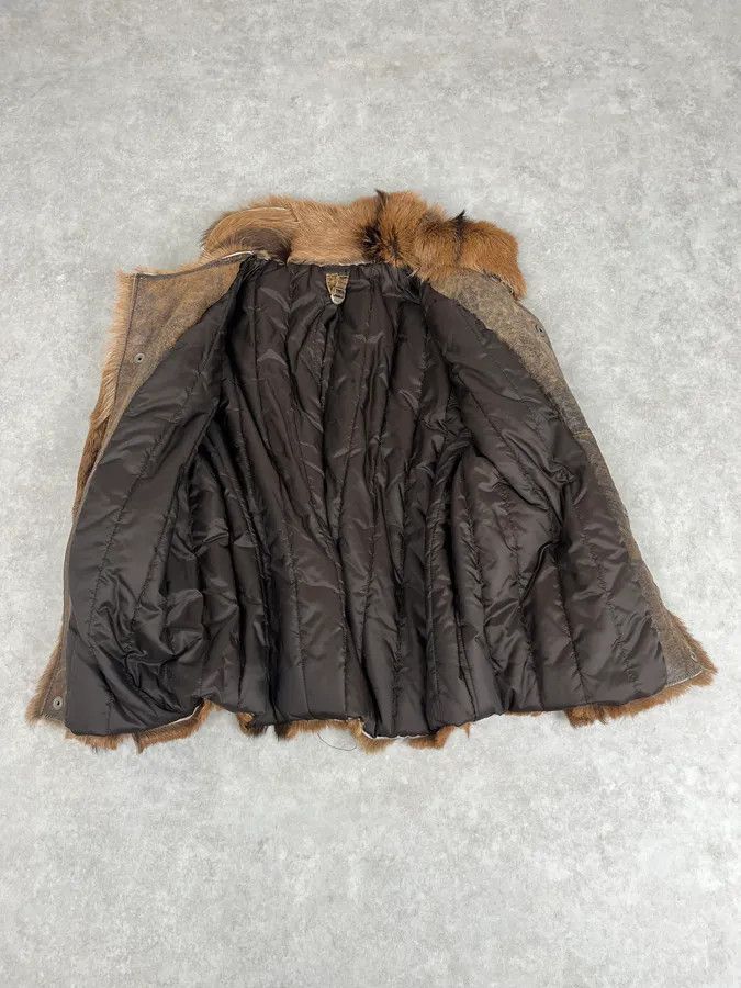 Roberto Cavalli FW2005 Cavalli Goat Fur Camel Leather Jacket Size XS / US 0-2 / IT 36-38 - 8 Thumbnail