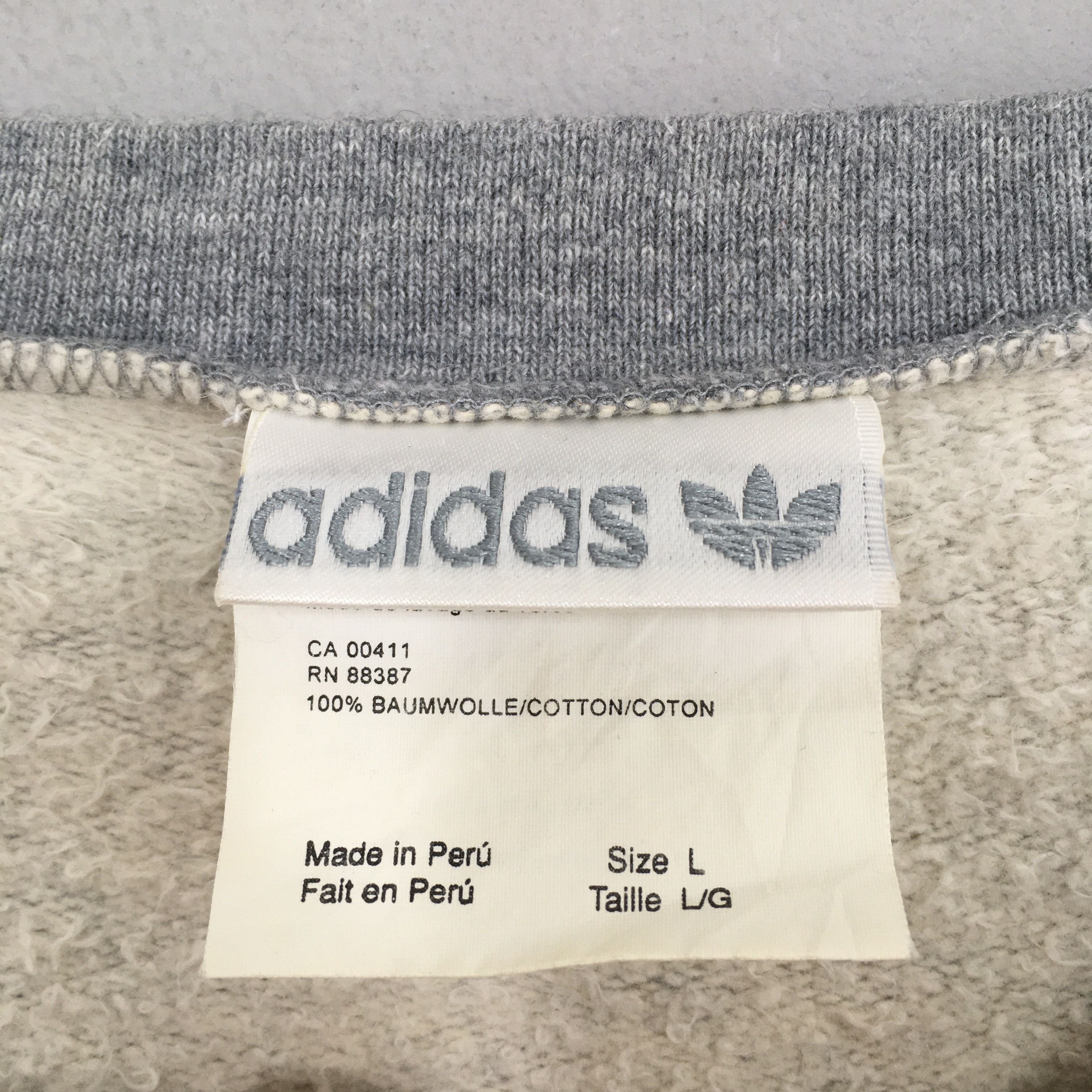 Adidas Vintage 90s Adidas Trefoil Sweatshirt Large Size US L / EU 52-54 / 3 - 3 Thumbnail