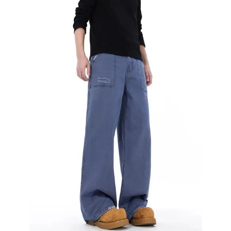 Japanese Brand Retro loose wide leg straight leg jeans Size US 32 / EU 48 - 2 Thumbnail