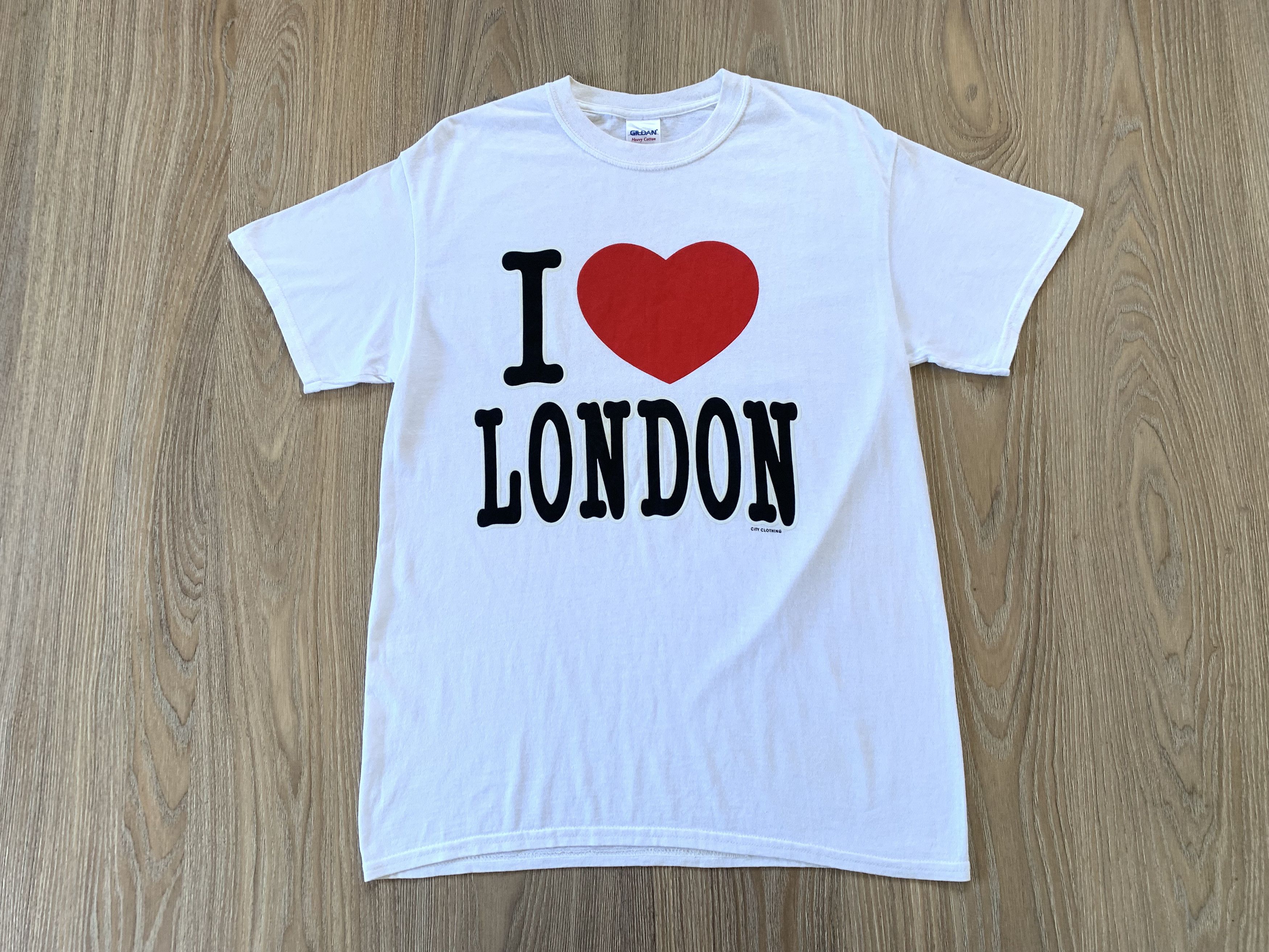 Gildan × Vintage Vintage I love London White Printed T Shirt Size US M / EU 48-50 / 2 - 2 Thumbnail