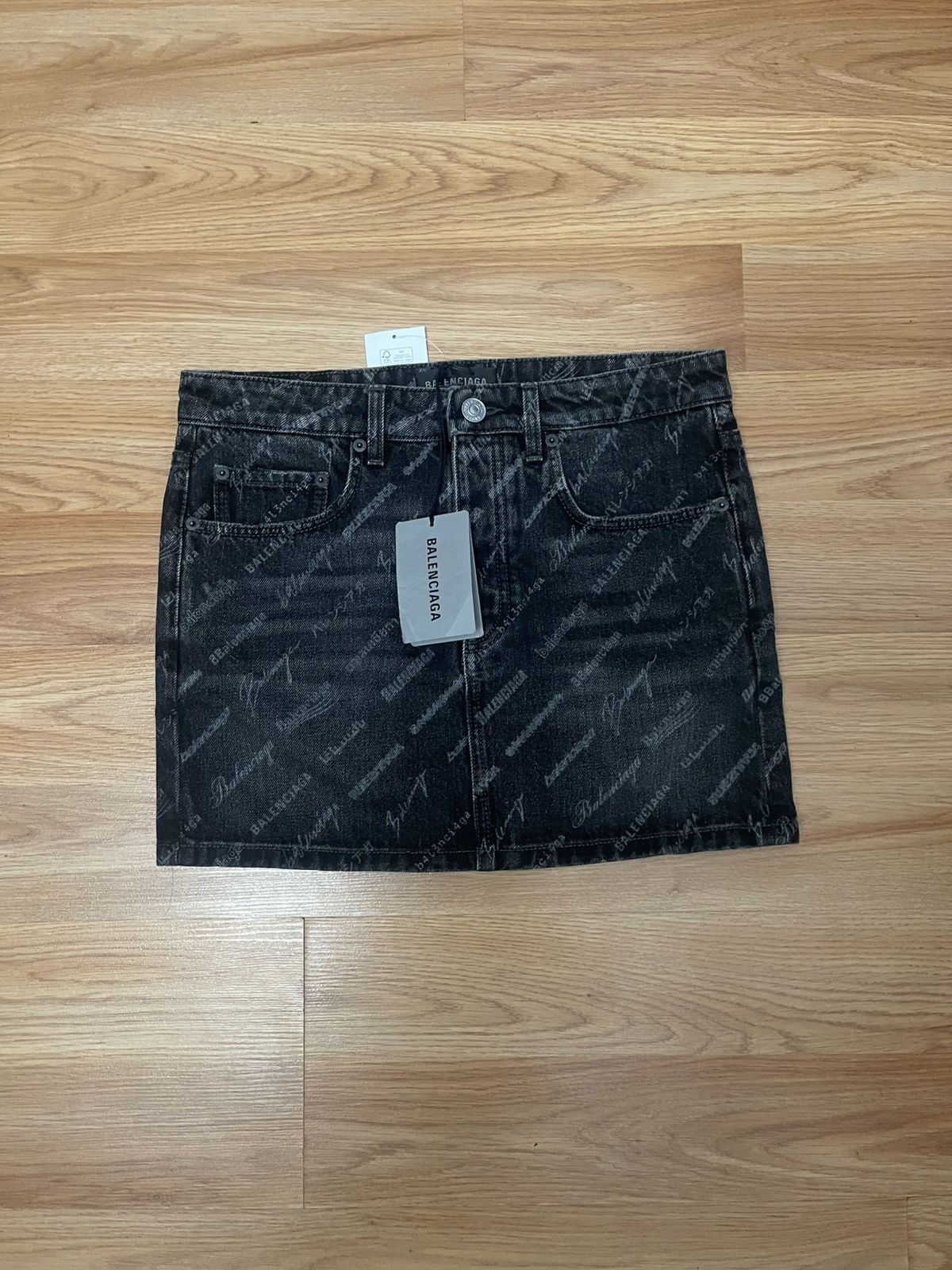 Balenciaga Balenciaga All-over Logo Mini skirt Size 27" / US 4 / IT 40 - 2 Thumbnail