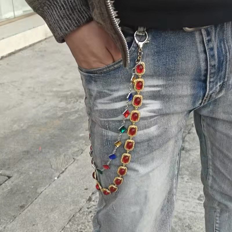 Other Multicolored Agate Pants Chain Bohemia Waist Pants Chain Size ONE SIZE - 1 Thumbnail