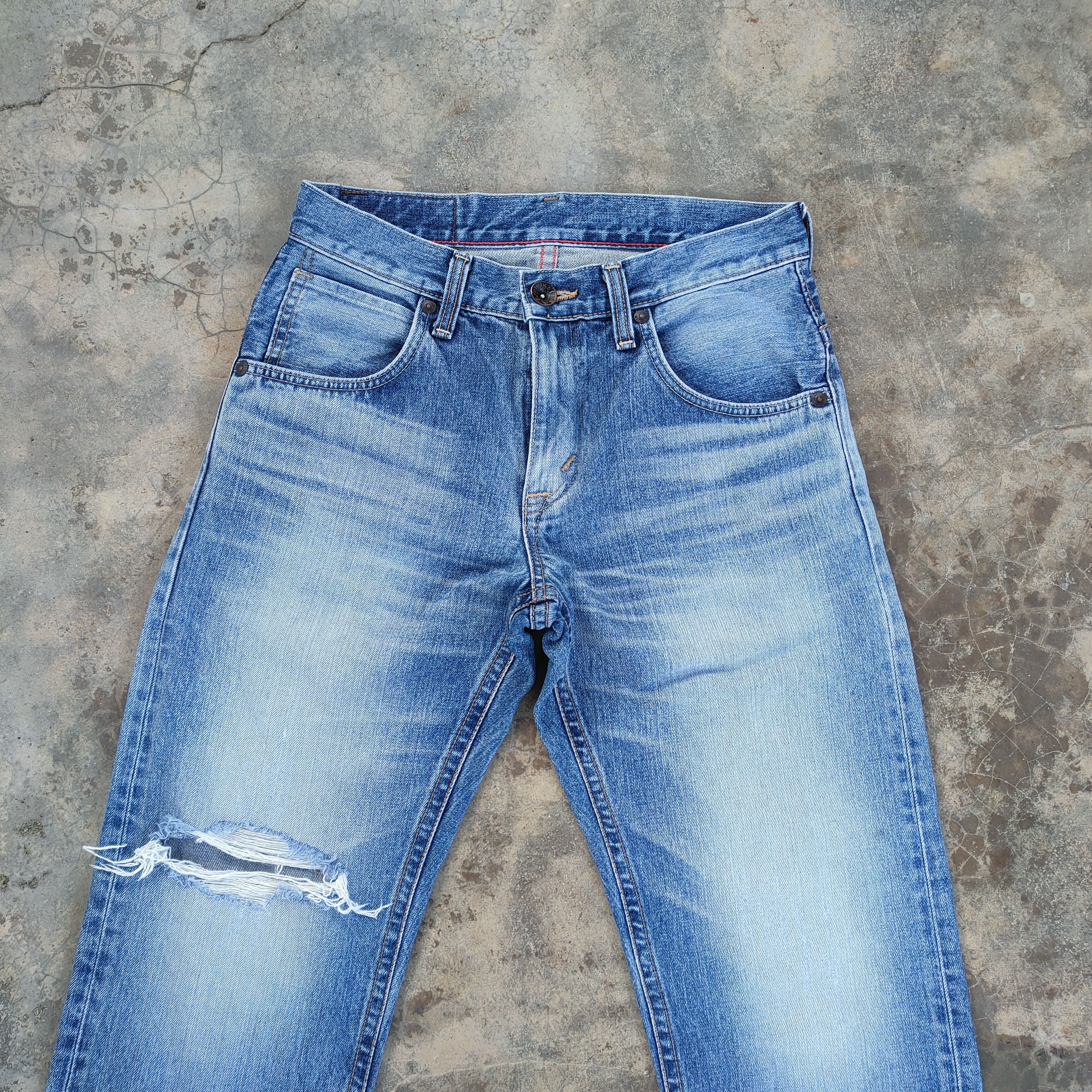 Edwin VINTAGE EDWIN FADED RIPPEP JEAN DENIM PANTS Size US 32 / EU 48 - 2 Thumbnail