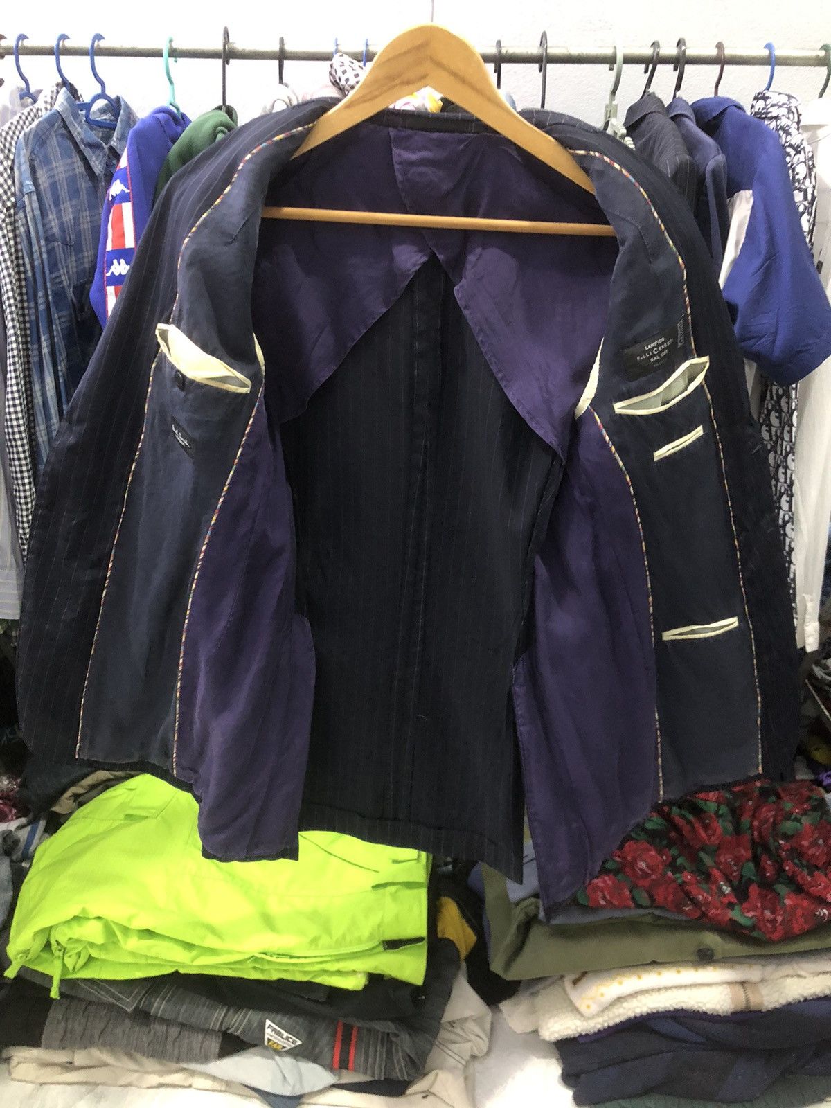 Cerruti 1881 × Paul Smith Paul Smith x Cerruti 1881 stripe blazer single breasted Size 38R - 7 Thumbnail