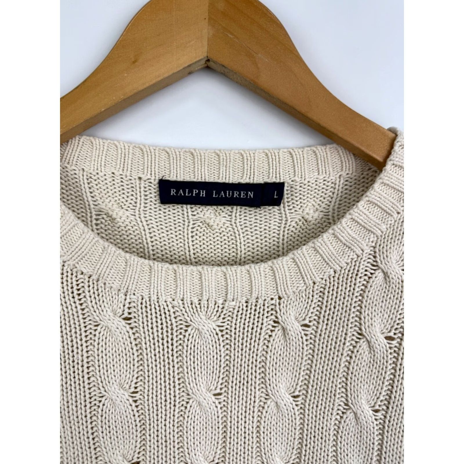 Ralph Lauren VINTAGE Ralph Lauren Sweater Women 90s Beige L Pullover Knit Shirt Womens Size L / US 10 / IT 46 - 5 Thumbnail